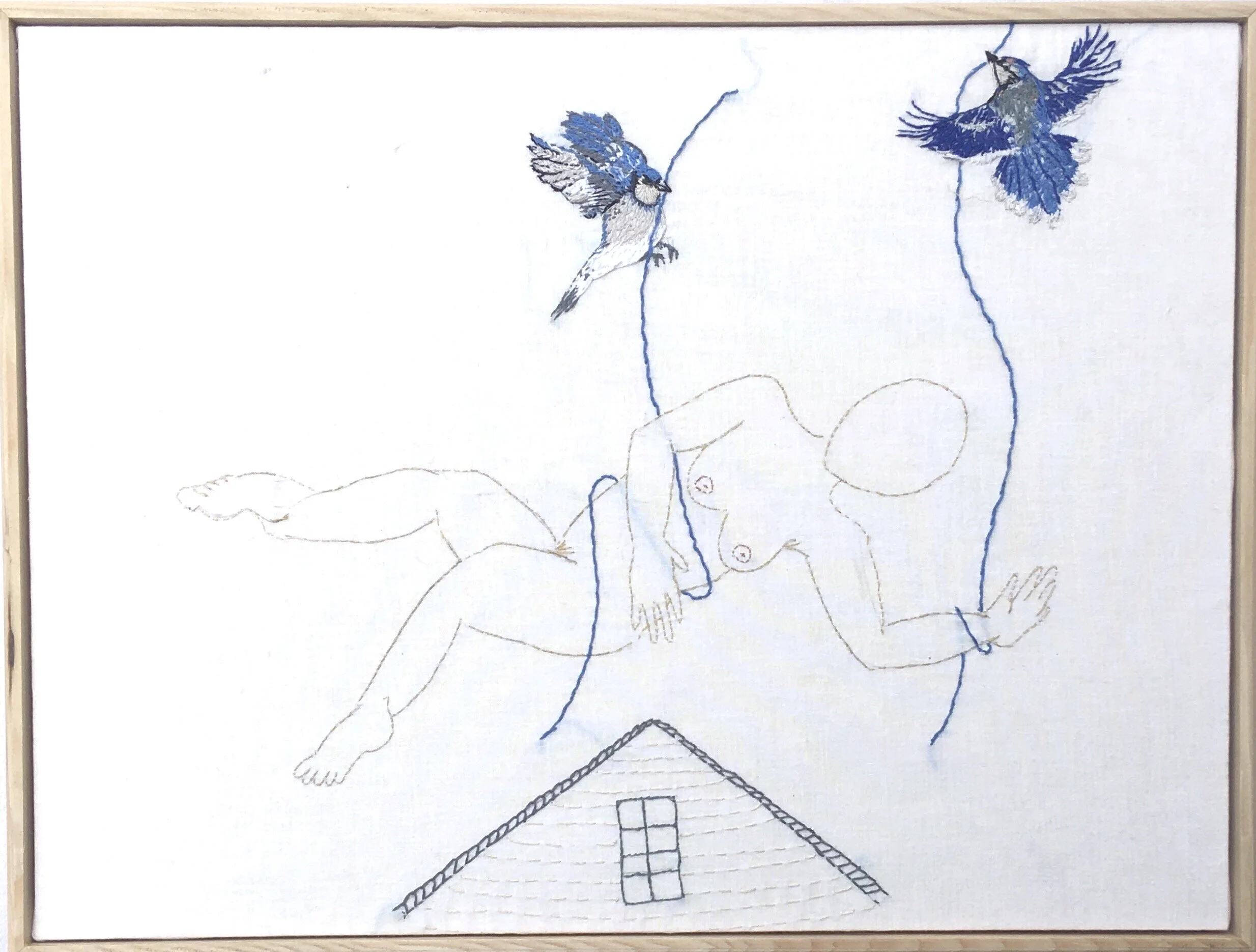 "The Birds Came" 12" x 16" stretched muslin