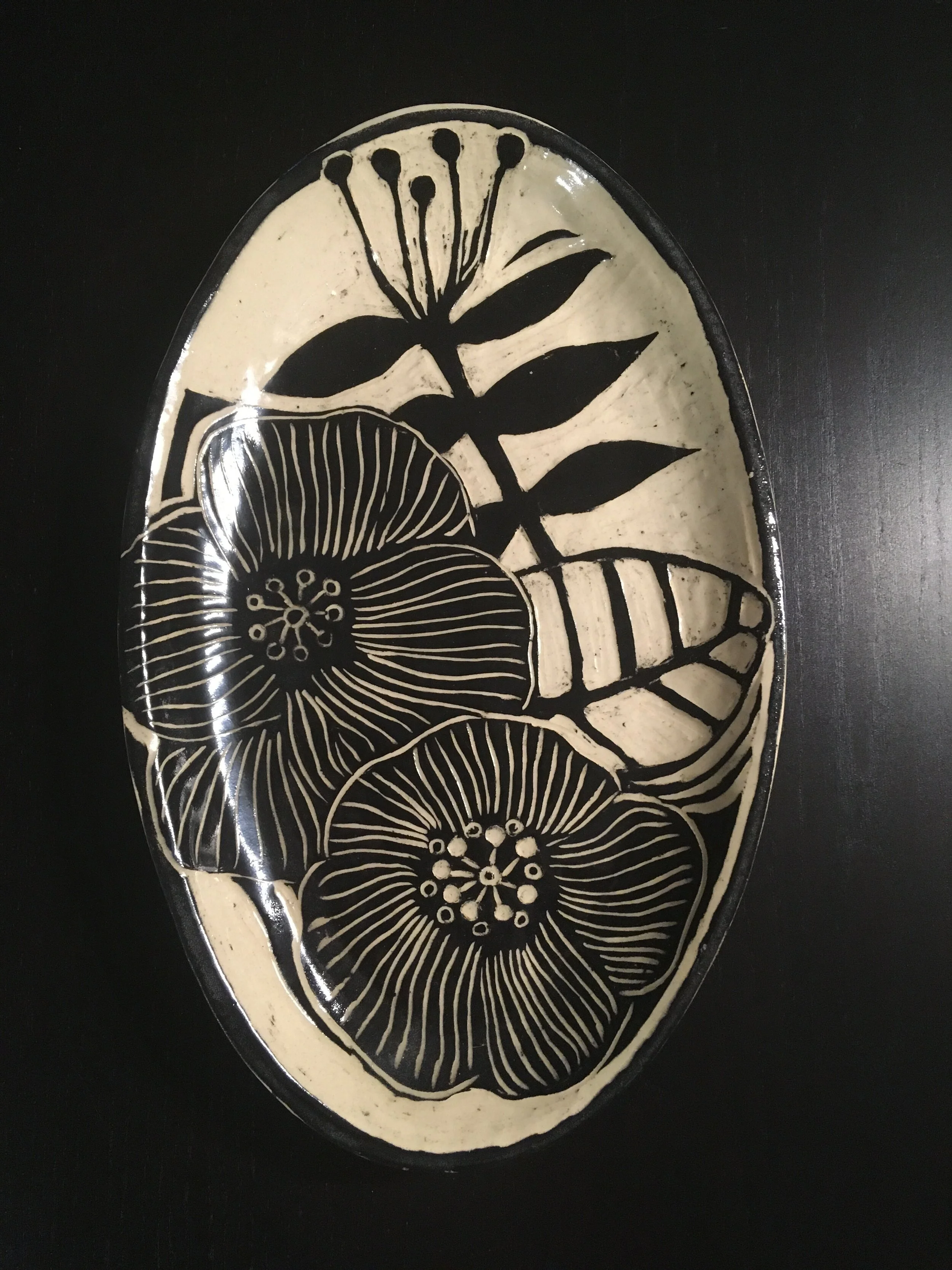 large hand built platter