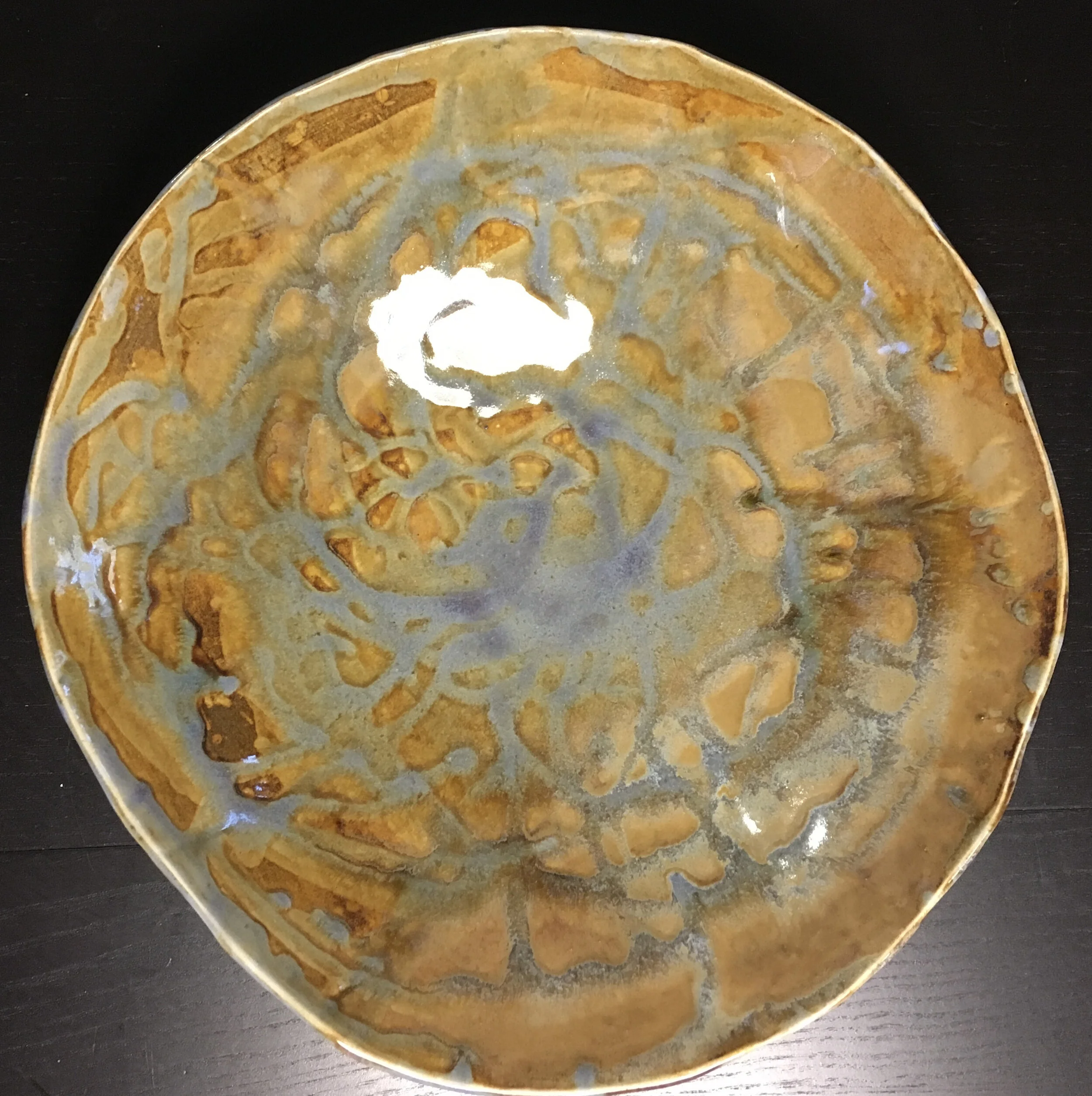 large hand built bowl- 15"