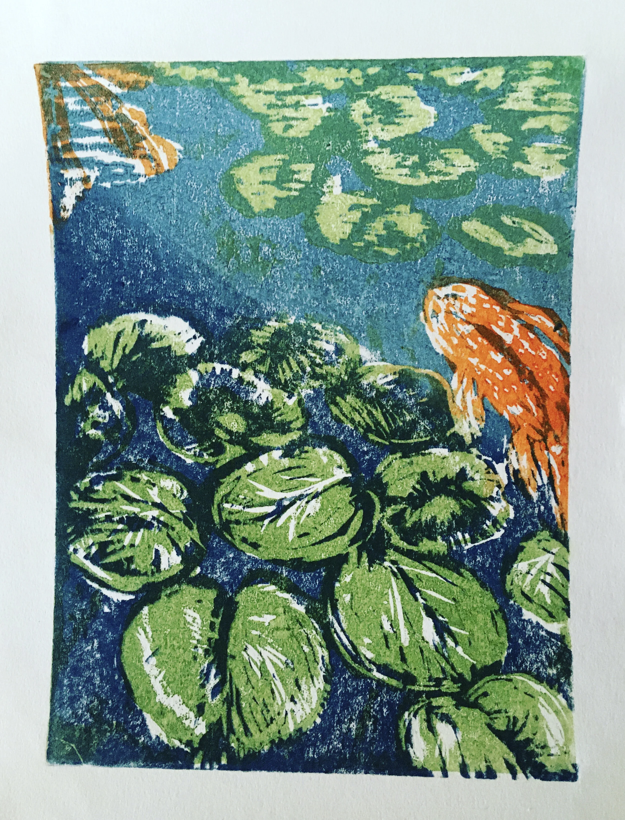 Multi block woodcut of 6 - image 6" x 8"