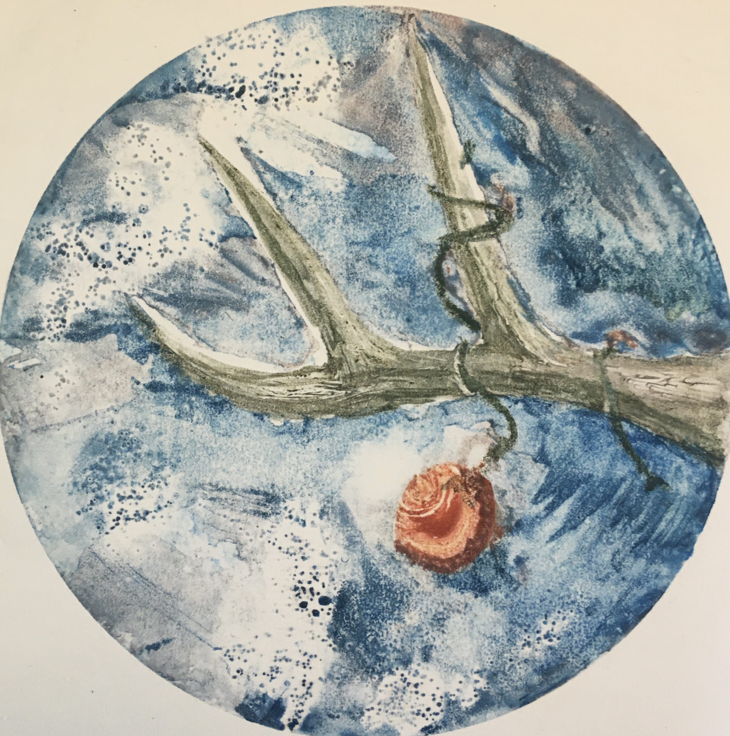 Watercolor monotype- image 8"