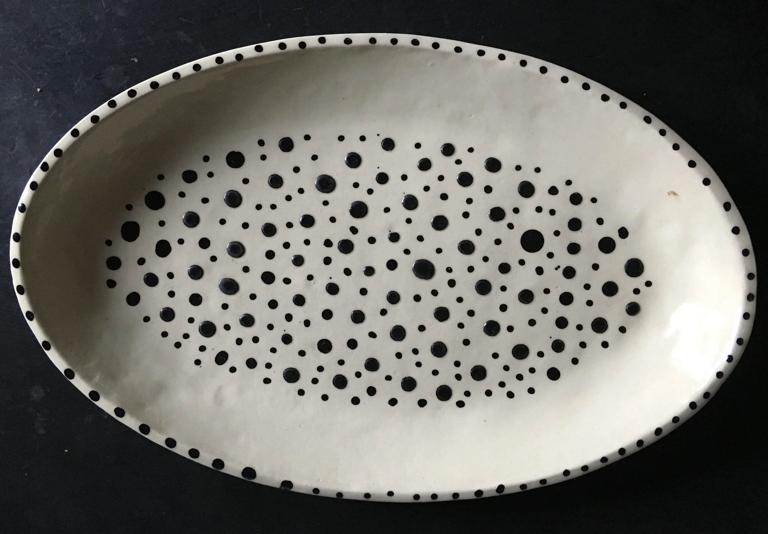 large hand built platter