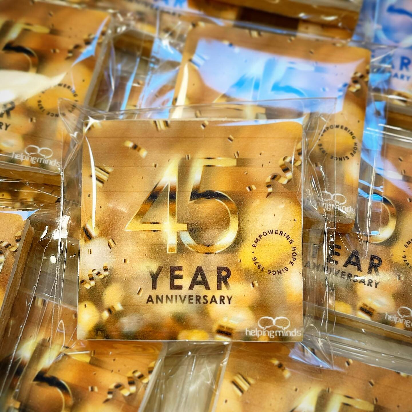 🌟🌟 Happy 45 years! 🌟🌟@helpingmindsau 

Edible image cookies - custom made to suit your logo 🌟