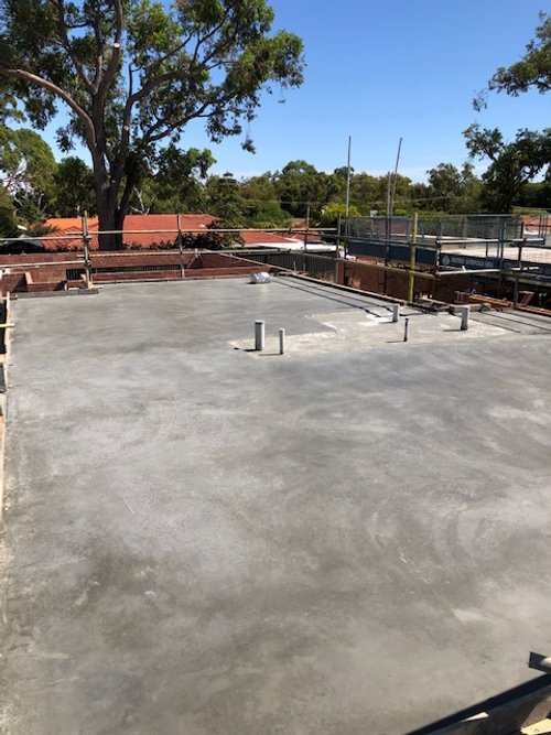 Second level slab completed