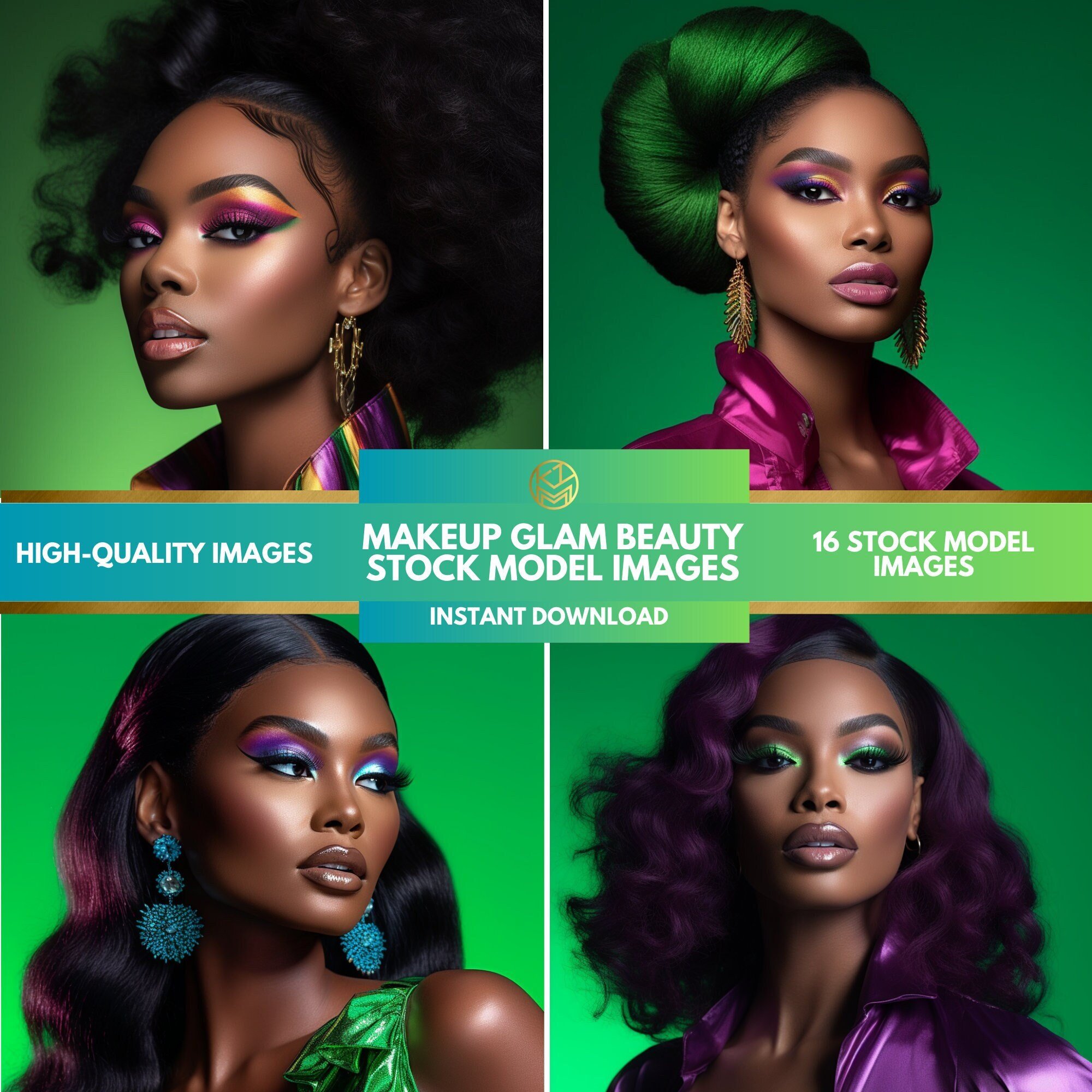 Makeup Glam Beauty Models| 16 High-Quality Images for Beauty and Hair Extension Companies| Beauty Stock Photos| Make up Model Stock Images