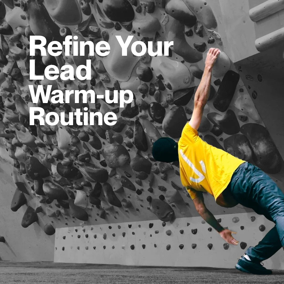 Your warm-up on the wall should be intentional, aimed at preparing and practising skills specific to your session and personal needs. 

Where this most commonly breaks down is in lead climbing, where many climbers default to a token lap on an easier 