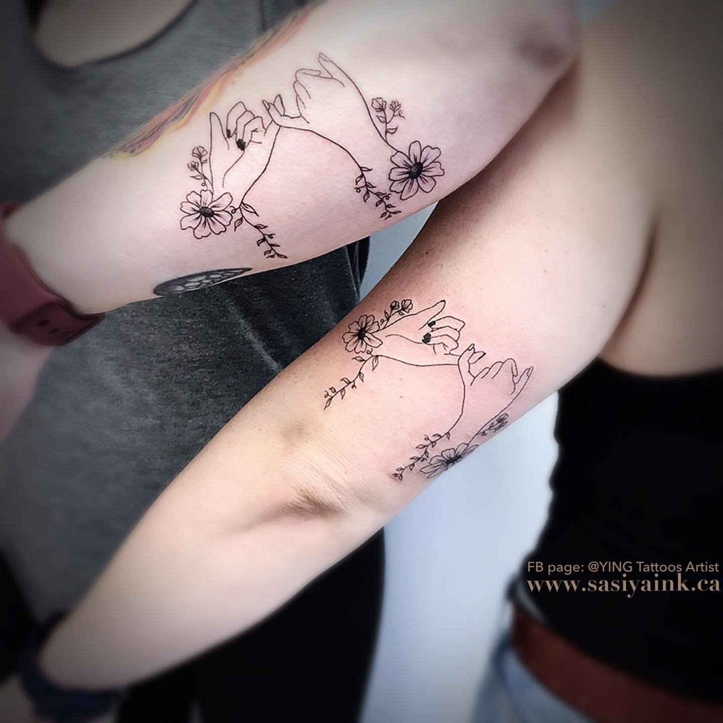 Matching tattoos designs by Sasiya ink tattoo shop Edmonton