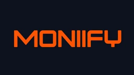 Monify logo in orange text on a black background.