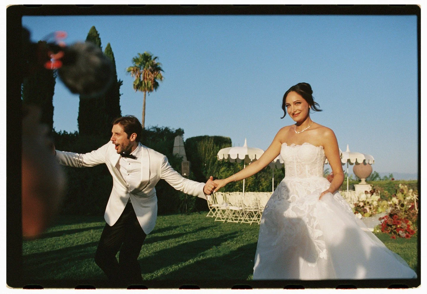 Curating our feed has held us back for too long from showing what we want to share. The pressure to seem put together and perfectly portrayed. I think we're over it? We'll be sharing a bunch of random frames from this amazing day at Villa Miani in Ro