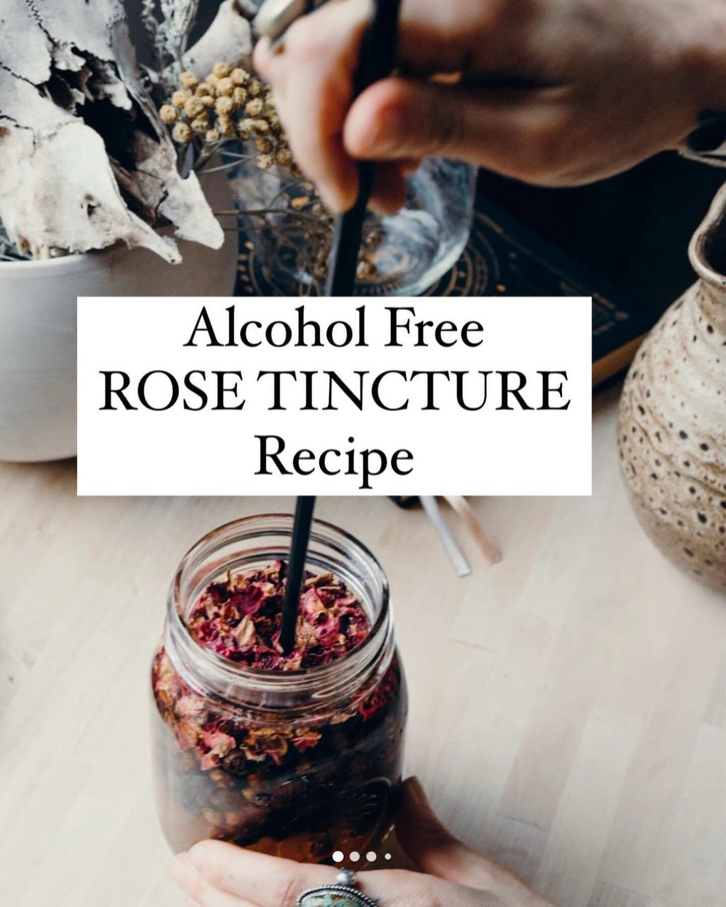 I LOVE making herbal recipes using Apple Cider Vinegar. ACV has SO many benefits on its own &amp; I prefer an alcohol free tincture. 

Rose is perfect ally for our hearts and is a beautiful teacher for navigating the journey of balancing softness (be