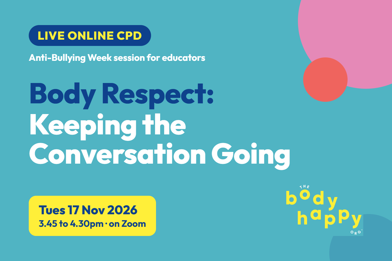 Keeping the conversation going: a free-to-partners CPD session for Anti-Bullying Week