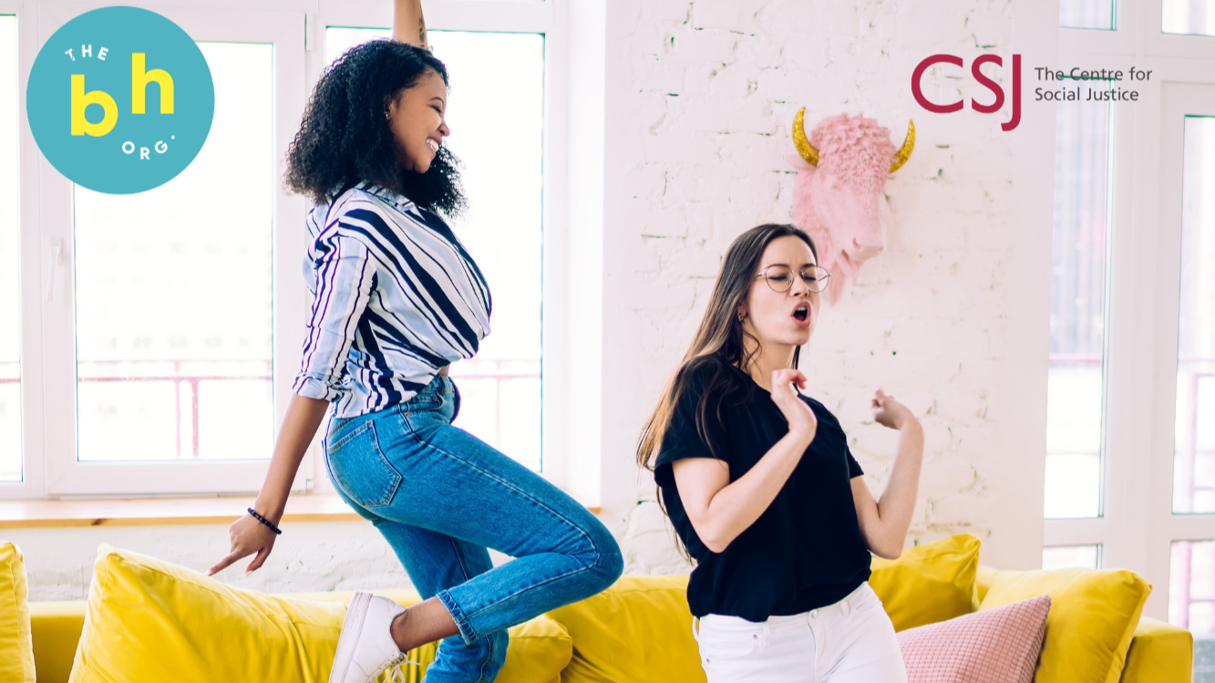 teenage girls dancing