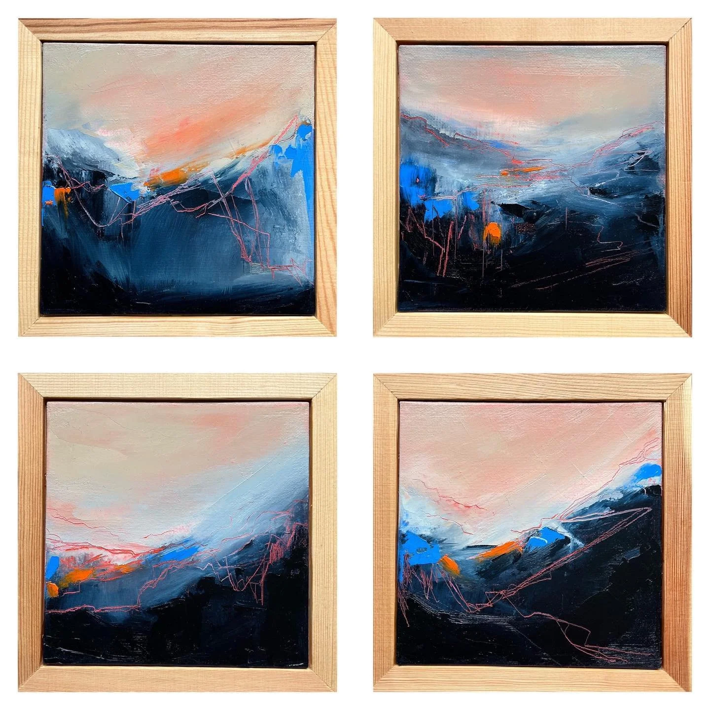 Adriatic Series 
15x15cm,
A mini series available to view and purchase at @one_six_nine_artists number 12 on the fiveways trail every weekend in May ✨ 
@artistsopenhouses 
.
.
.
#artistopenhouses2023 #artistopenhouse #brighton #hove #brightonartist #