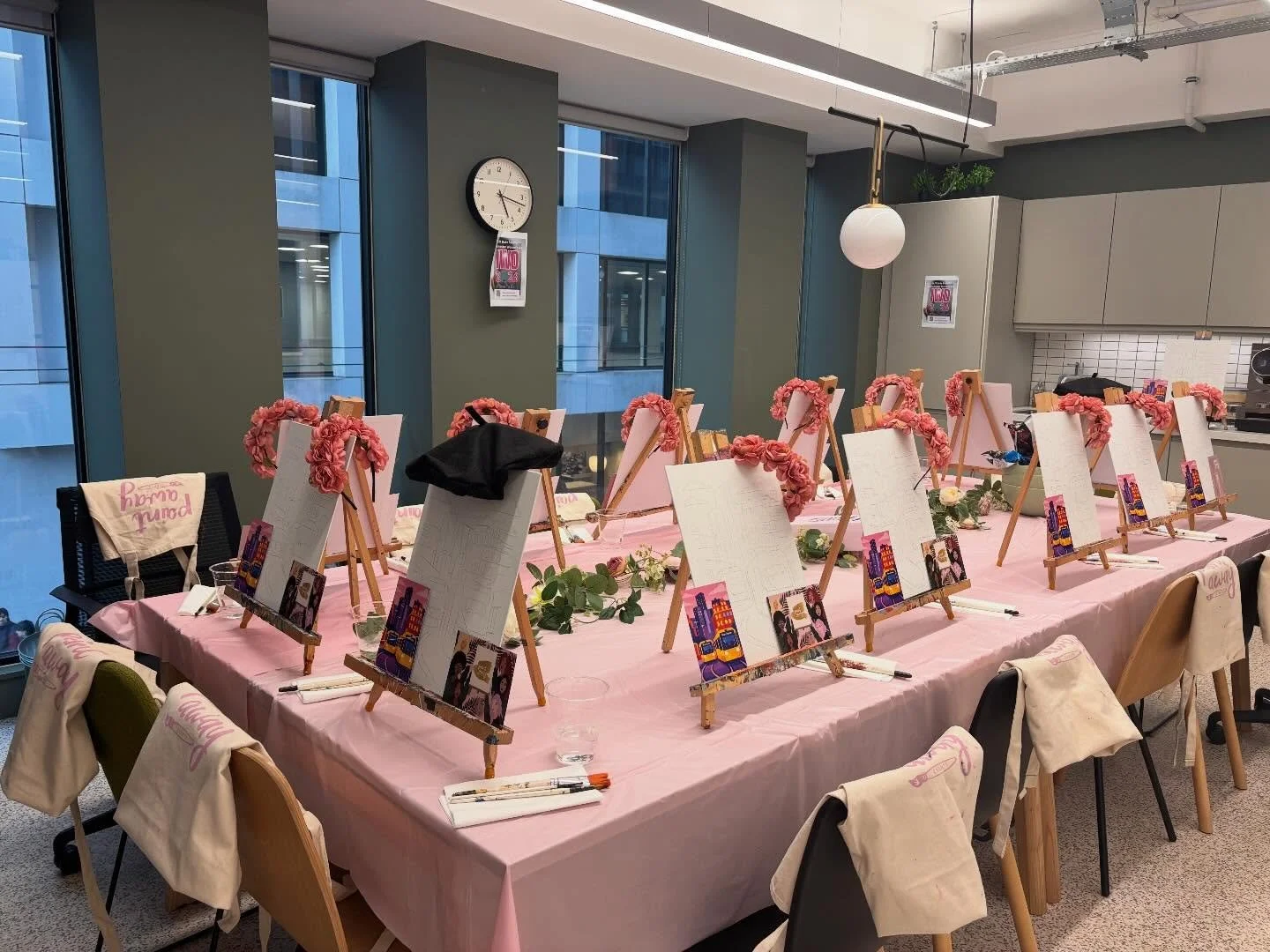 Last night we hosted a Sip &amp; Paint evening at the office and it turned out to be such a great way to unwind together. 🎨🥂

Each of us worked from the same postcard of Manchester&rsquo;s trams and skyline, but the interpretations were anything bu