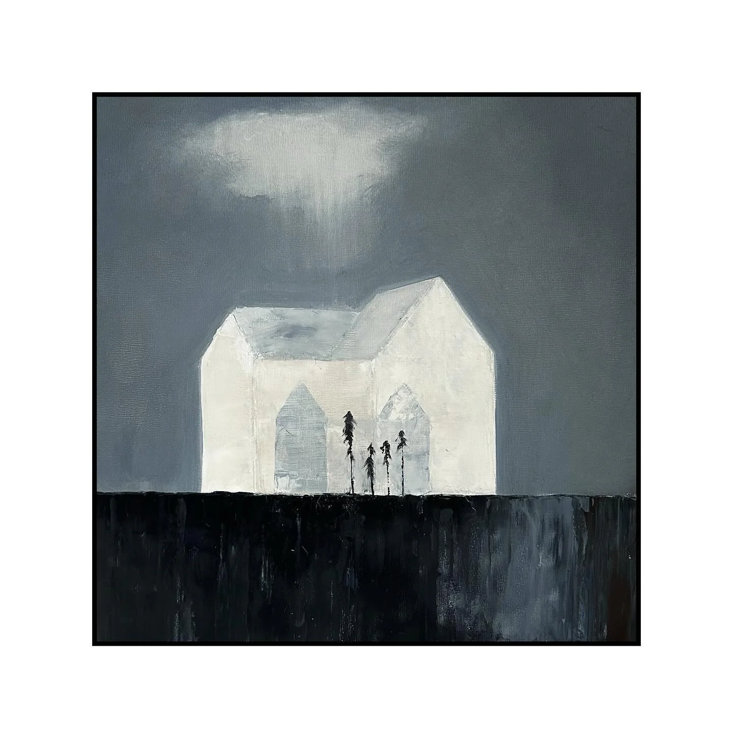 A tiny little house within a house #oilpainting