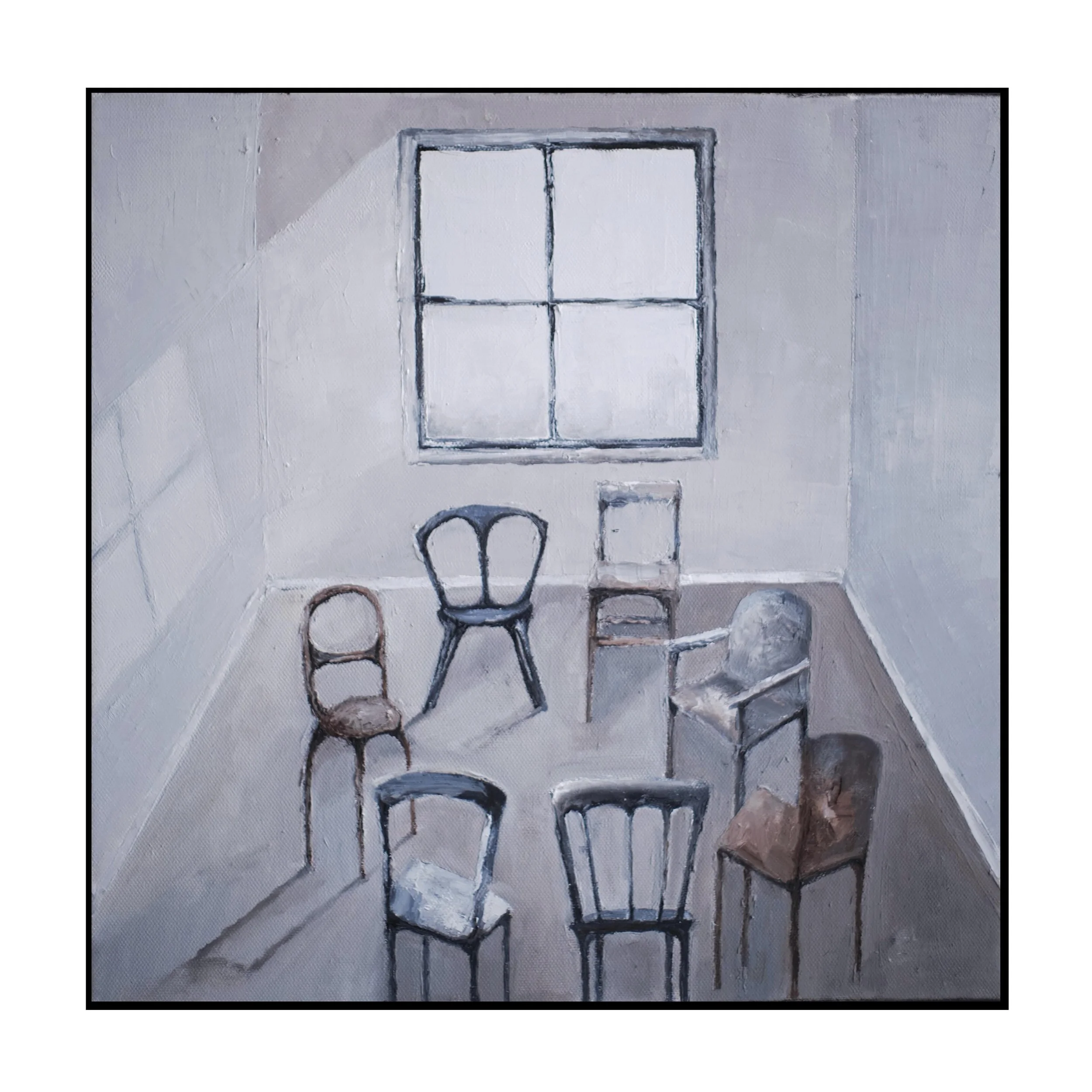 &rdquo;The meeting&rdquo; new oil paiting 35 x 35 🤍  #oilpainting
