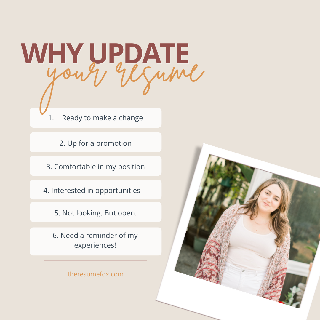 Why You Should Update Your Resume The Resume Fox Why You Should Update Your Resume The Resume Fox