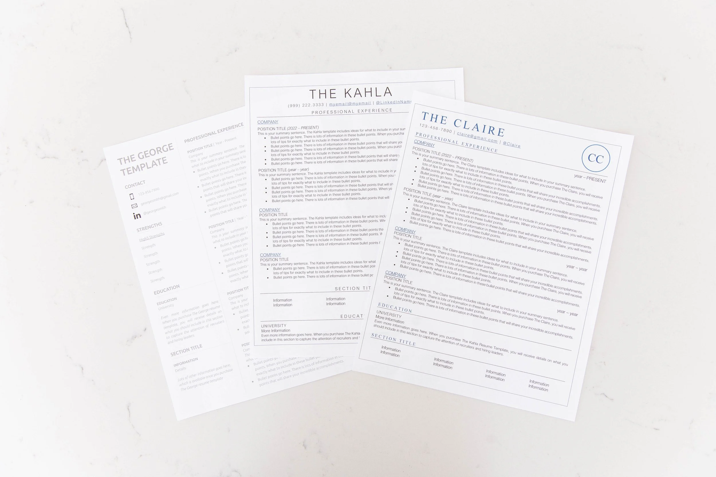 resume templates