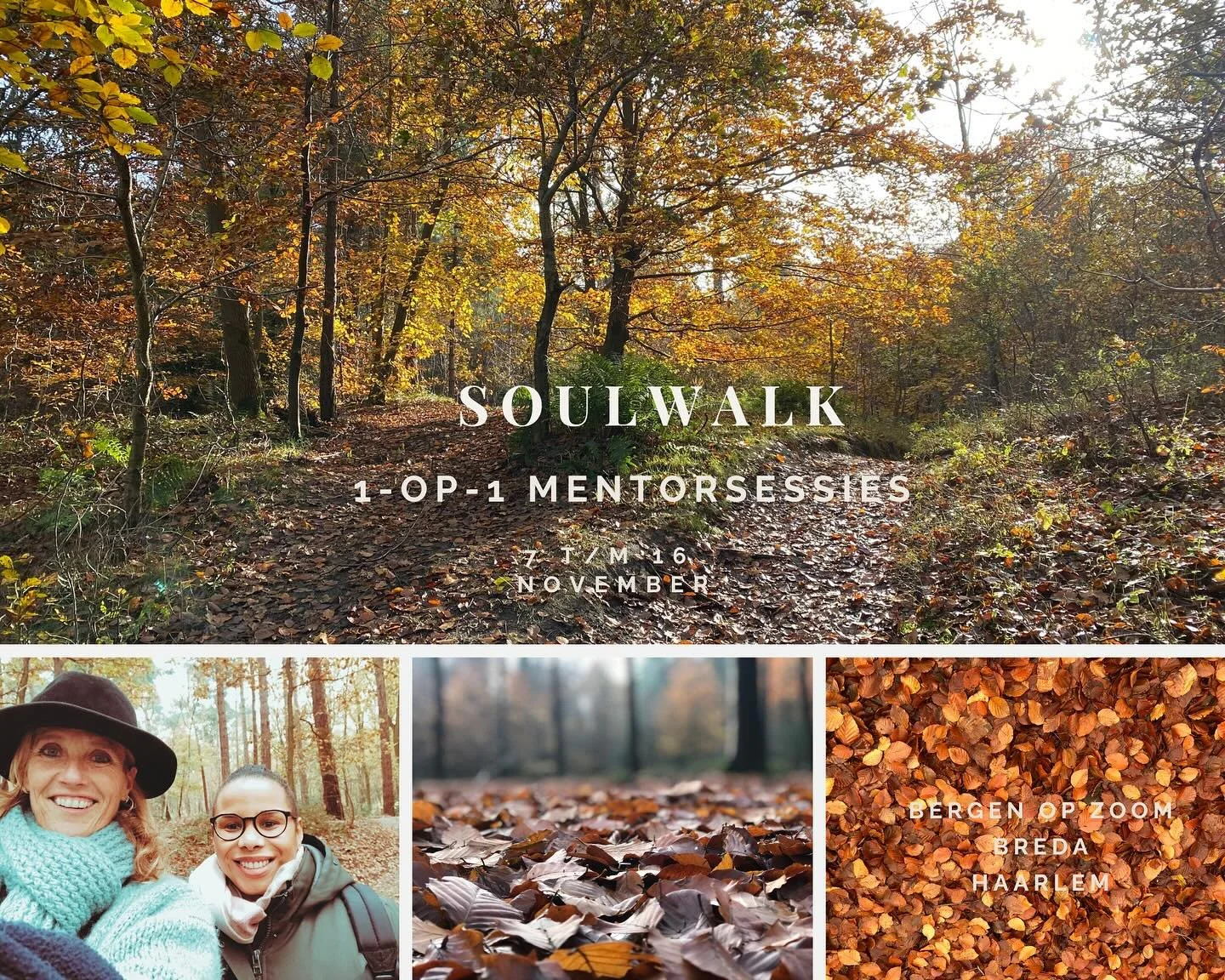 Ga mee op SoulWalk

De herfst nodigt uit om eerlijk te worden, los te laten, te vertrouwen en te scheppen. Voel je dat er iets in beweging wilt komen? Ik loop graag een stukje mee.

Een SoulWalk is een &eacute;&eacute;n-op-&eacute;&eacute;n sessie in