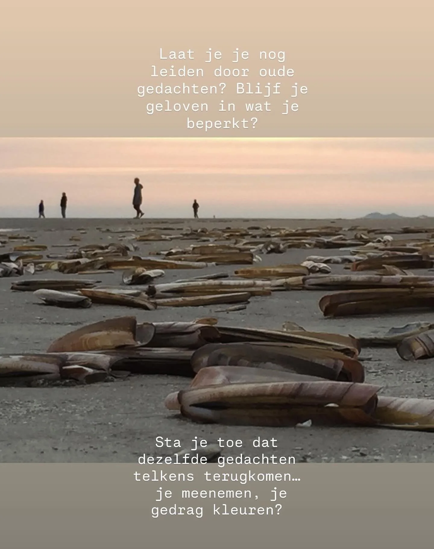 Laat je je nog leiden door oude gedachten? Blijf je geloven in wat je beperkt? Sta je toe dat negatieve gedachten en patronen telkens terugkomen&hellip; je meenemen, je gedrag kleuren?

Wat niet waarachtig is, blijft zich tonen. 
Tot het moment dat j
