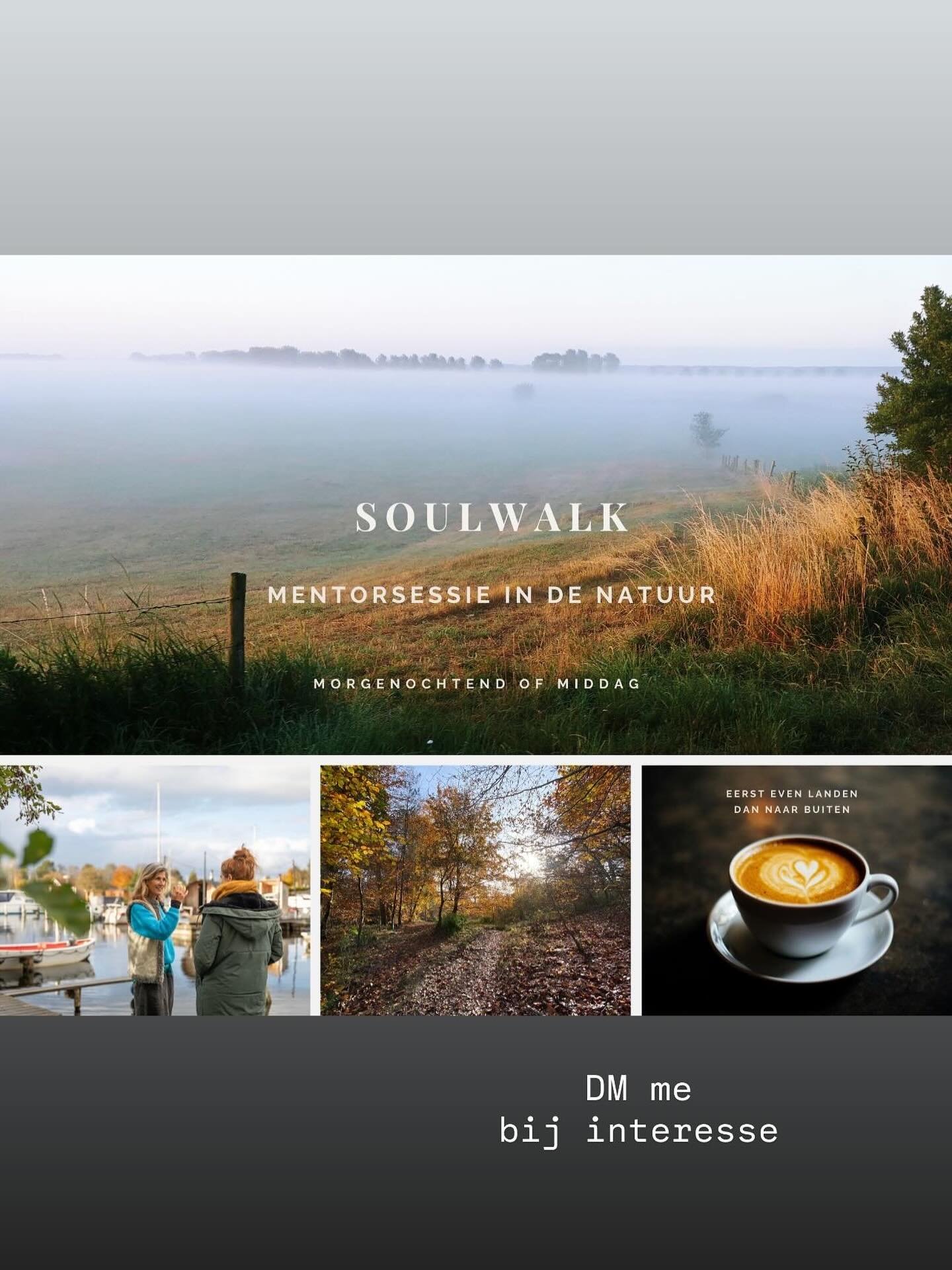 Op de valreep samen onderweg? Morgen is er nog ruimte voor een SoulWalk.

Meer informatie:
zelfontdekkingsreizen.com/soulwalk

DM me gerust als je vragen hebt.