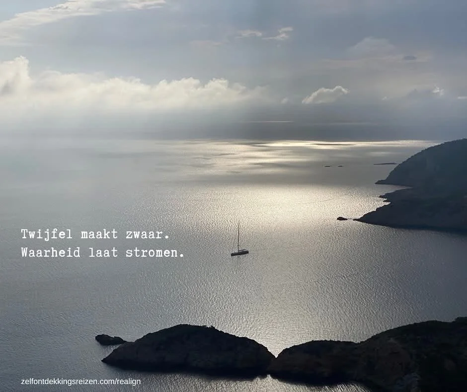 Iedereen zei: &ldquo;Zeg het nog niet.
Wacht tot je meer zekerheid hebt.&rdquo;

Maar mijn lijf kon niet leven met een halve waarheid. 
Ik onderbrak er de flow van m&rsquo;n leven mee.

Ook al begreep ik het advies en zag ik de voordelen: 
mijn syste