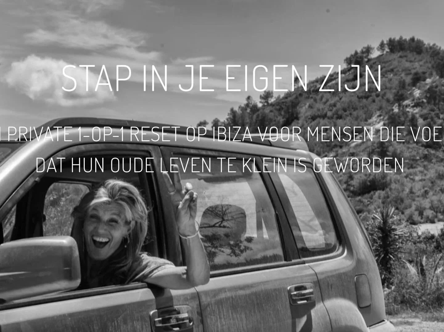 KRISKRAS OVER IBIZA

Dit is vijf dagen roadtrips, mentoring, zee, gesprekken die binnenkomen, plekken die je openbreken, stilte, lachen, waarheid, richting en een leven dat weer begint te bewegen.

Van zonsopgang op de berg tot verborgen baaien.
En o