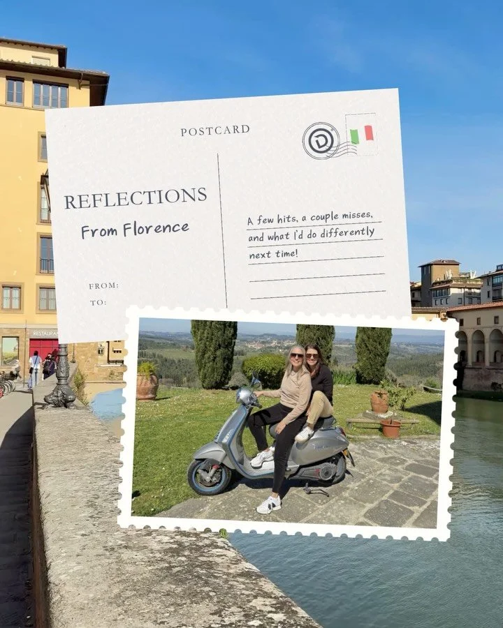 Just back from a week in Florence with my sister! 🇮🇹✨ This wasn&rsquo;t just about pasta and vespas (though there was plenty of that). It was a special birthday celebration for my sis + a scouting mission for my own &ldquo;study abroad&rdquo; adven