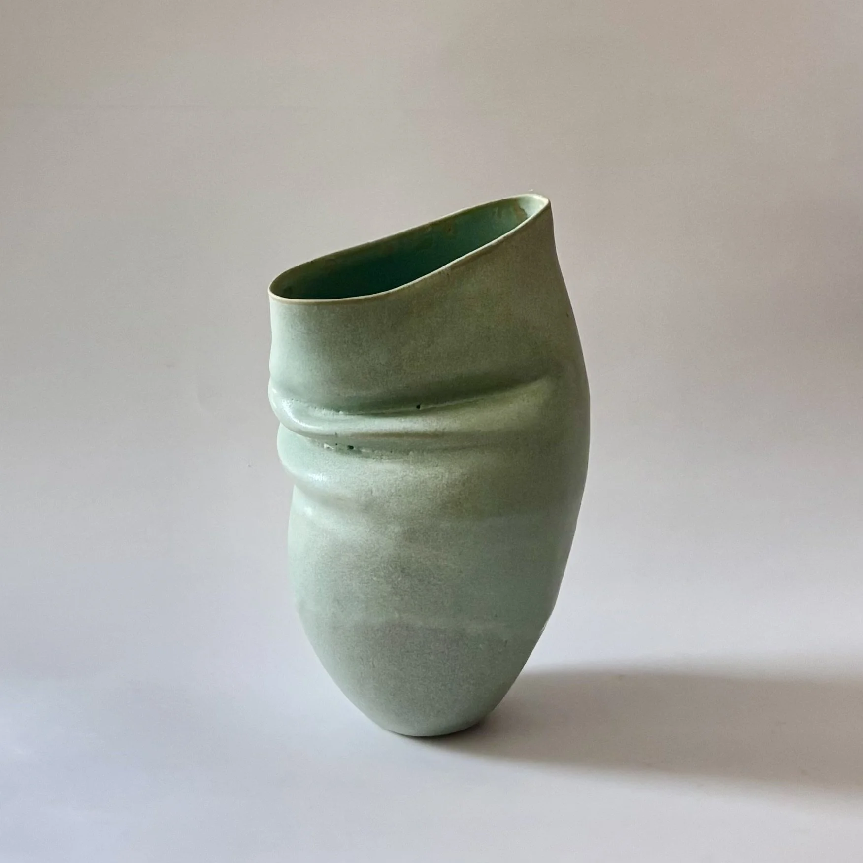 sage drape vase