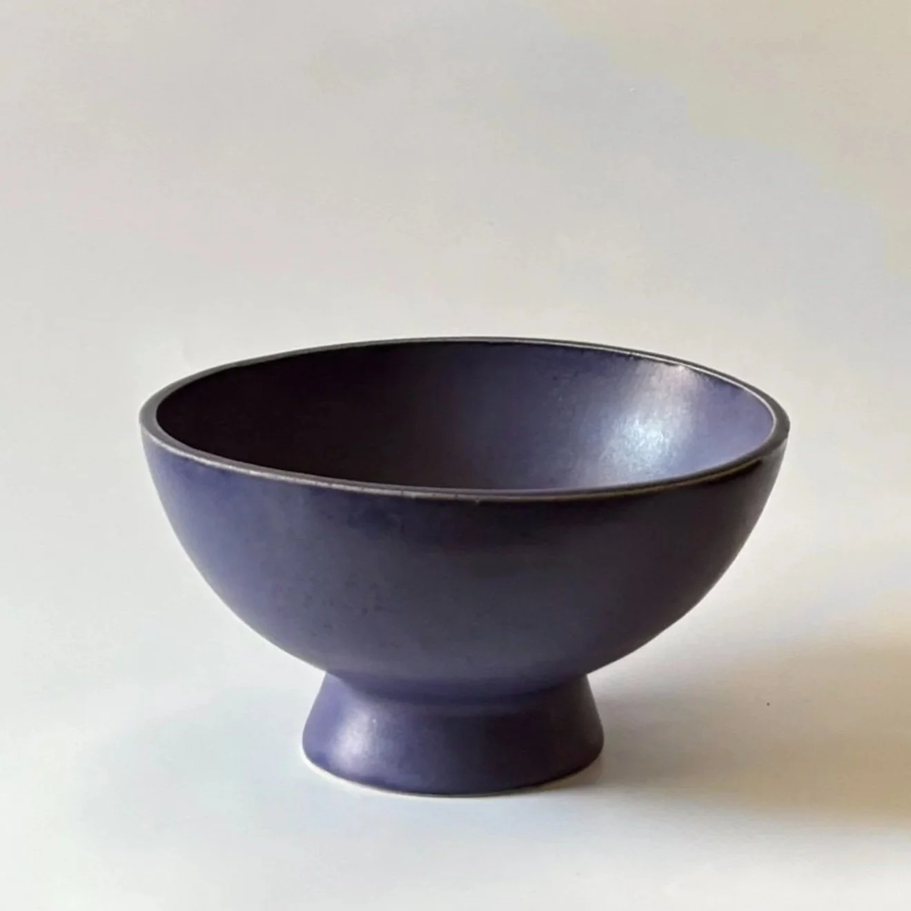 dark blue footed bowl