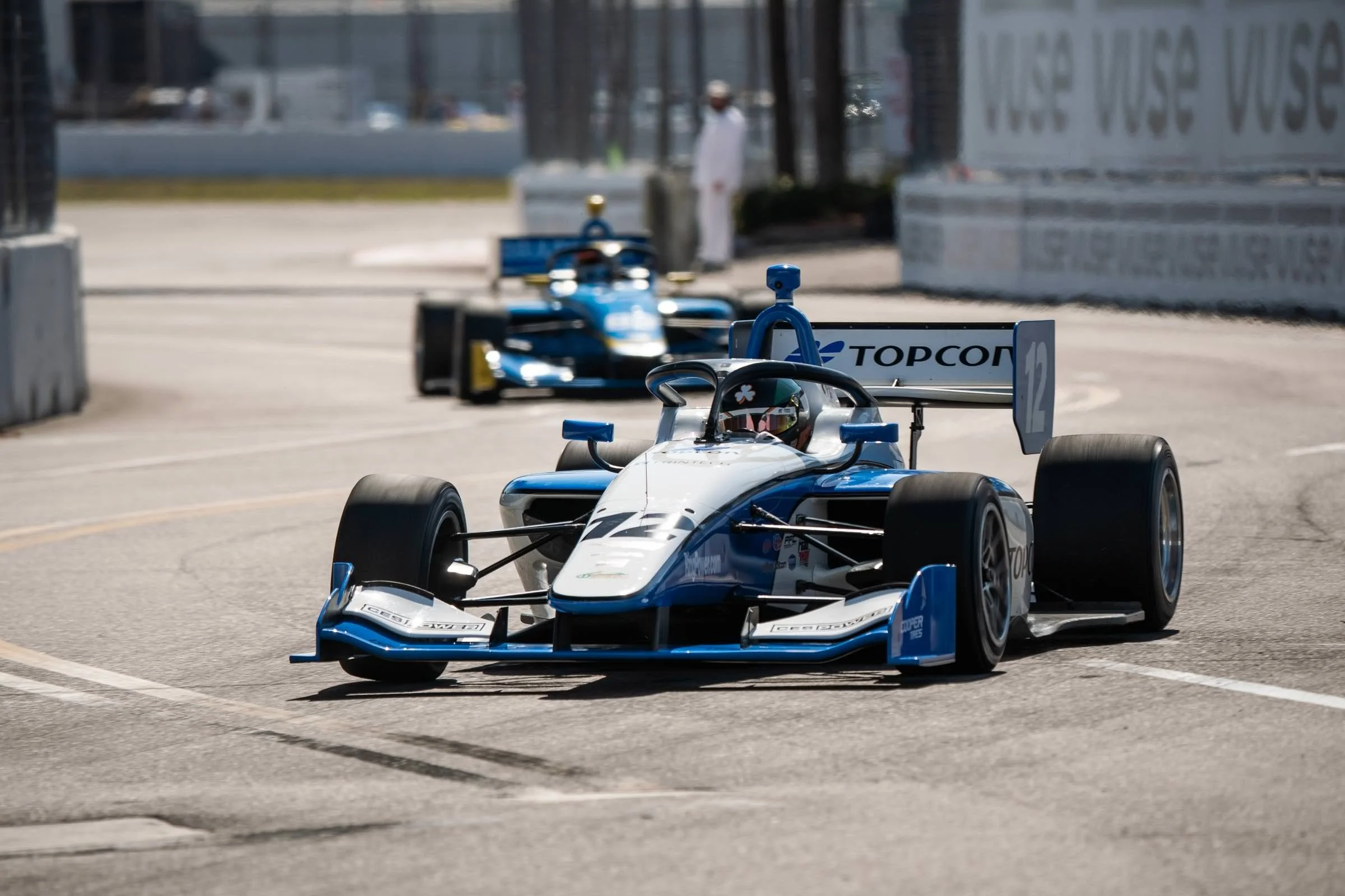 James Roe navigates the tight streets of St Petersburg in Florida