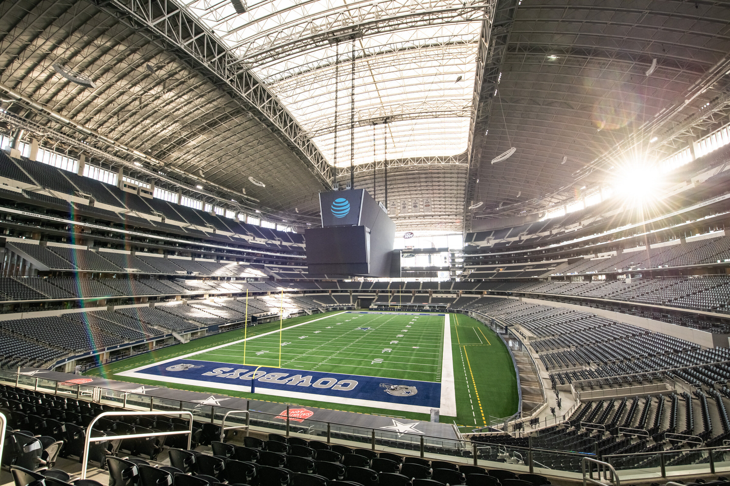 Commercial Photoshoot for the interior of the Dallas Cowboys Stadium at sunrise  Arlington, TX by David Loi