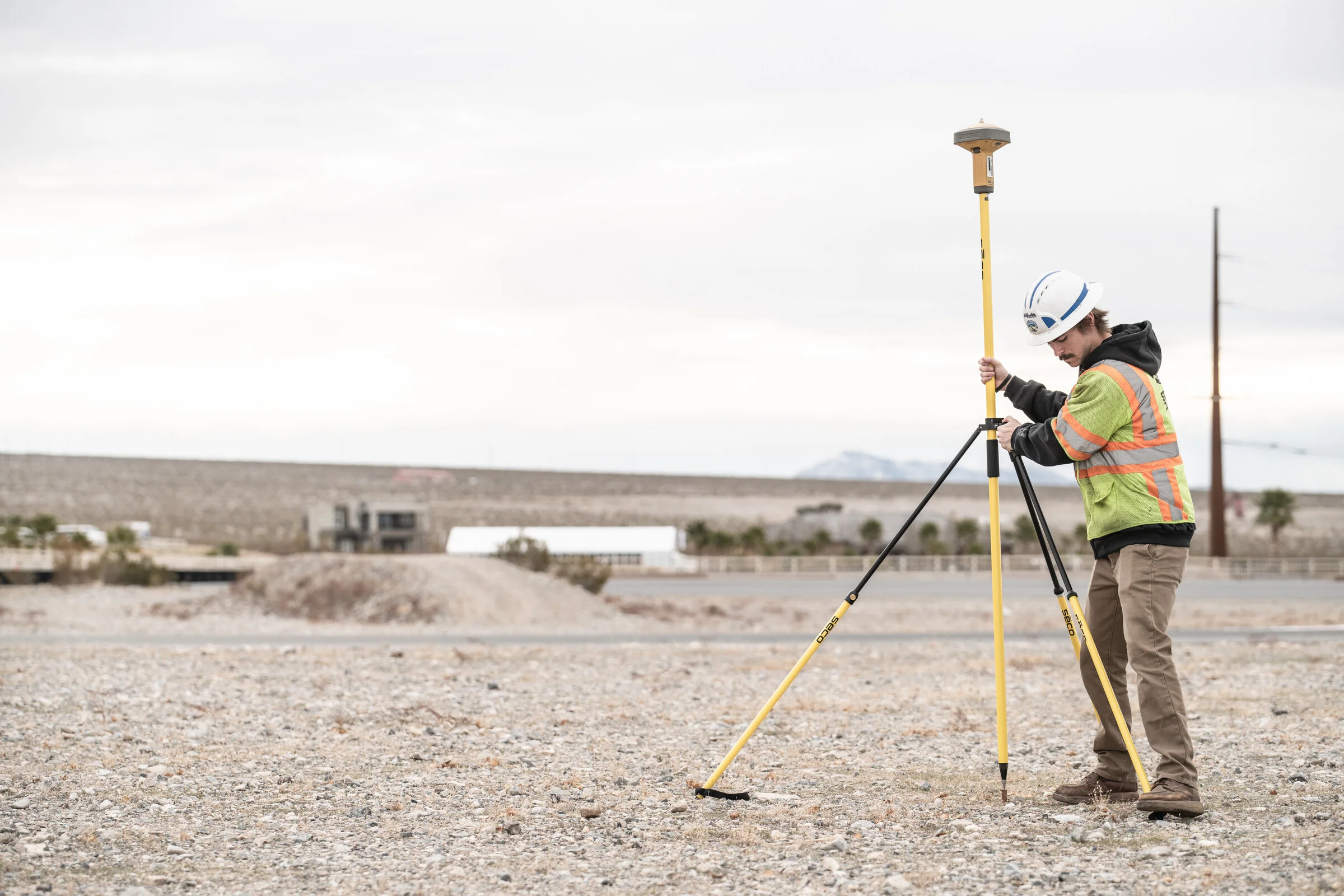 Commercial Photography for Topcon Laser Scanner being setup on the back of a truck at the Spring Mountain Motorsports Ranch in Las Vegas, NV by David Loi