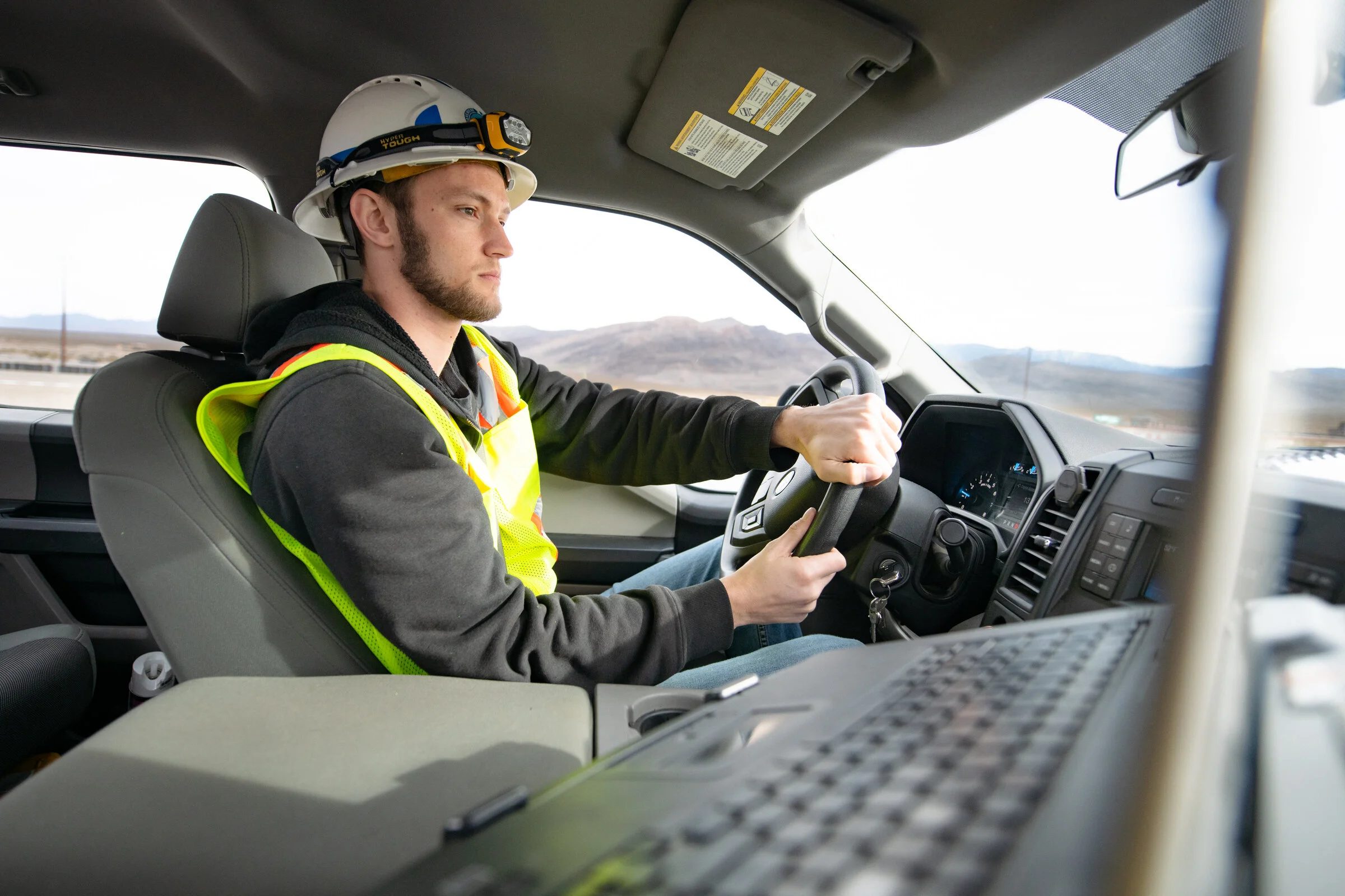 Commercial Photography for an operator drives a truck by David Loi