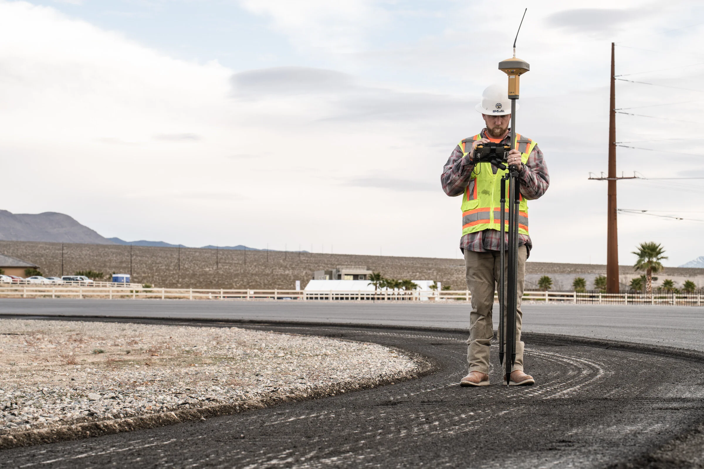 Commercial Photography for Topcon Laser Scanner being setup at the Spring Mountain Motorsports Ranch in Las Vegas, NV by David Loi