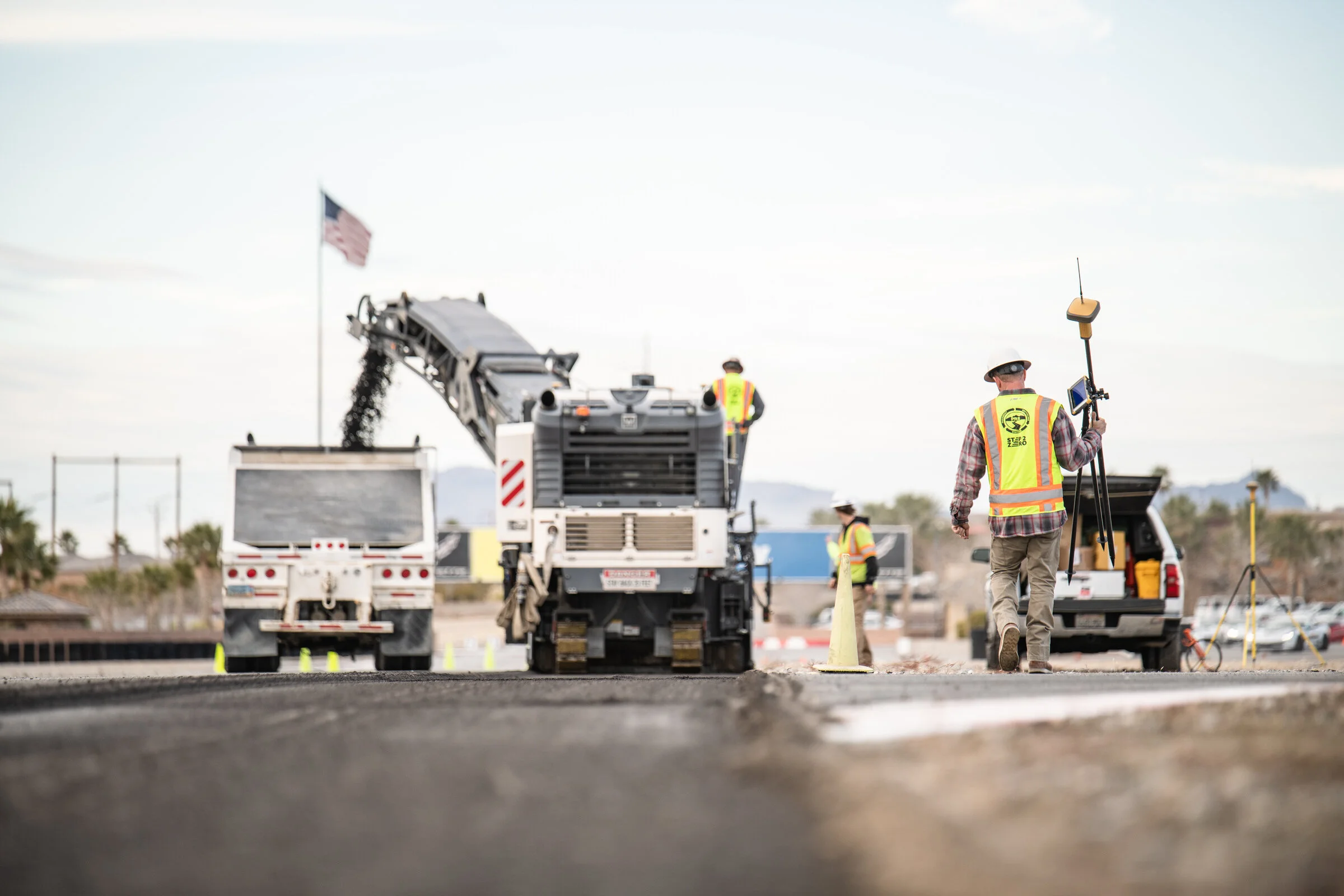 Commercial Photography for Concrete getting poured at Spring Mountain Motorsports Ranch in Las Vegas, NV by David Loi