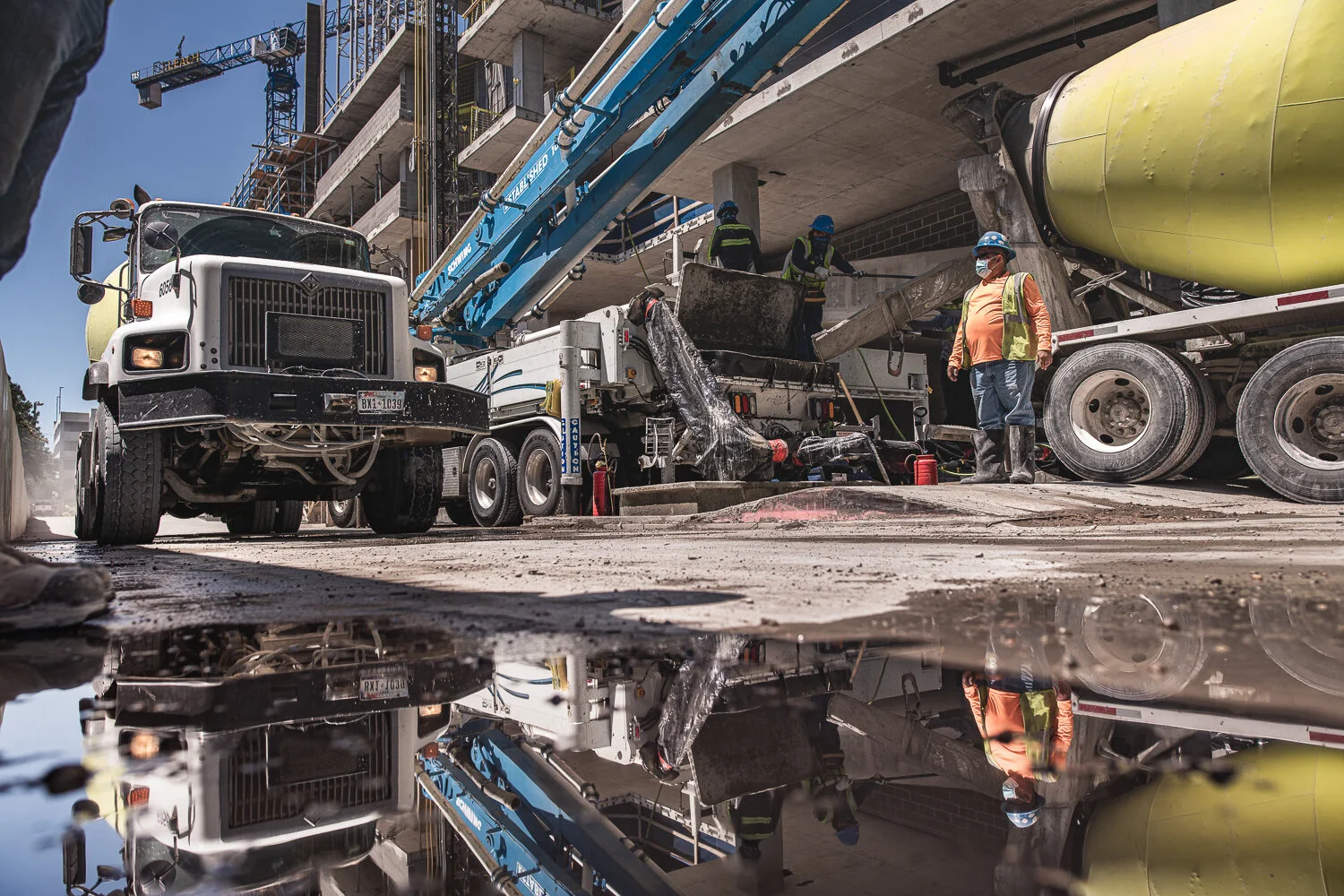 TAS Concrete mixer arriving at construction site by David Loi