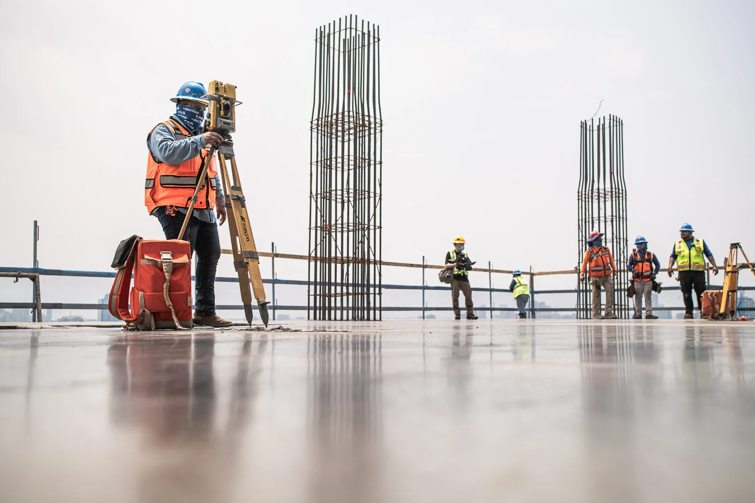 Commercial Photography for TAS Concrete and Topcon GTL-1000 being setup in Houston, TX by David Loi