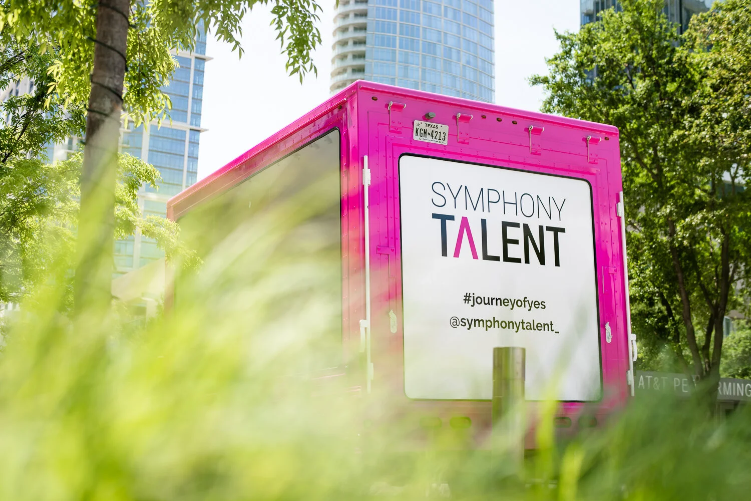 Commercial Photography for Symphony Talent Podcast Truck at One Arts Plaza in Dallas, TX by David Loi