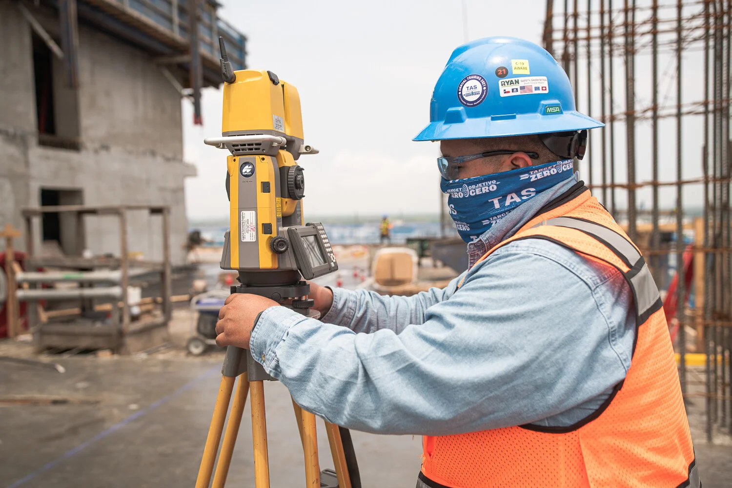 Commercial Photography for TAS Concrete and Topcon on a high-rise in Houston, TX by David Loi