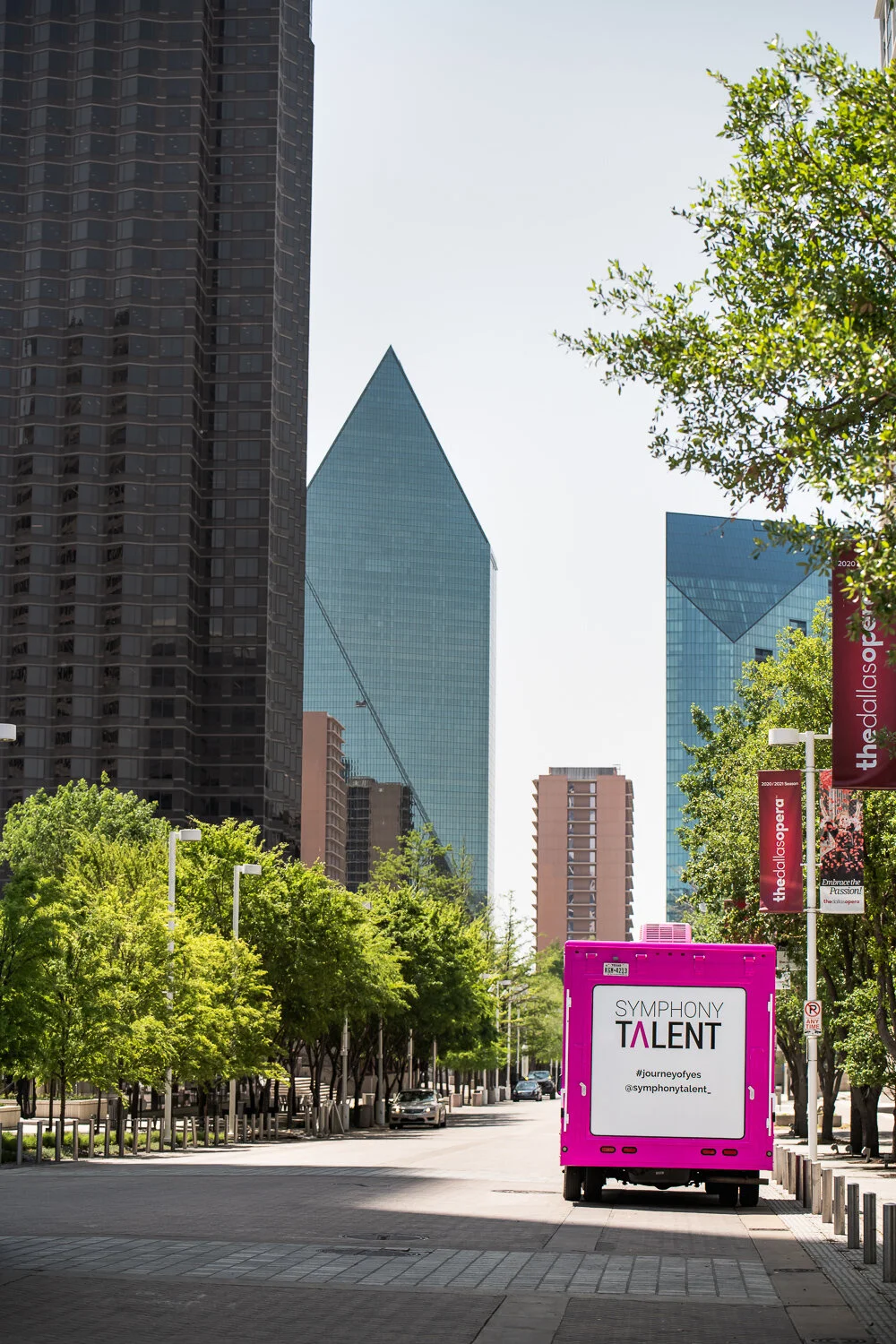 Commercial Photography for Symphony Talent Podcast Truck at One Arts Plaza in Dallas, TX by David Loi