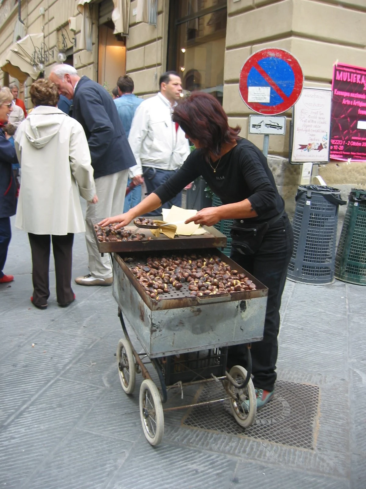 Chestnut vendor in Tuscany