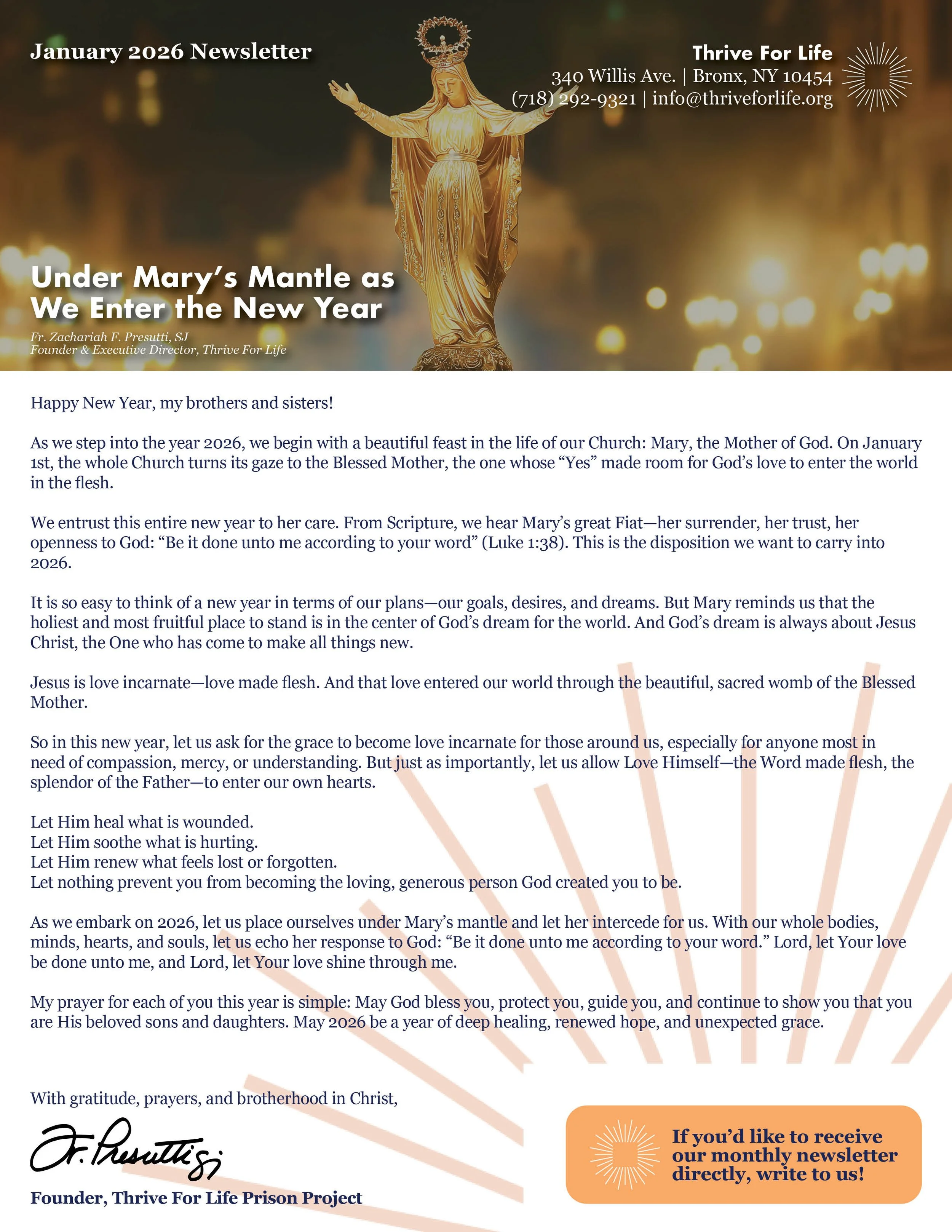 January 2026 Newsletter