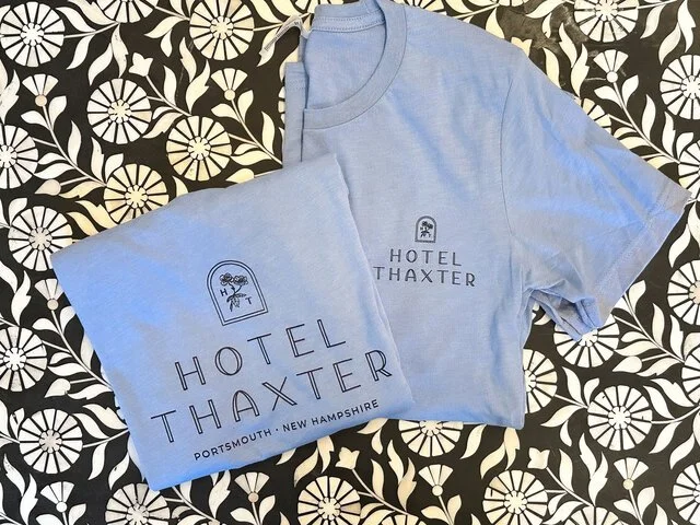 Blue Hotel Thaxter t-shirt with logo
