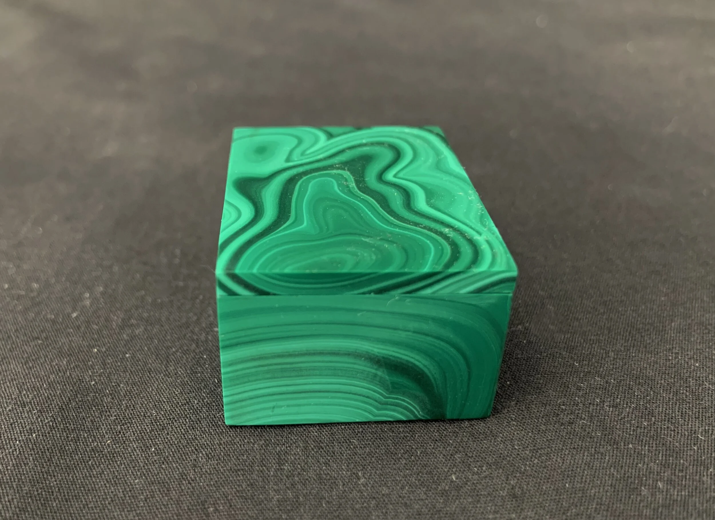 Natural Treasures Minerals and Fossils, Austin, Texas, malachite box from Congo, Zaire (Copy)