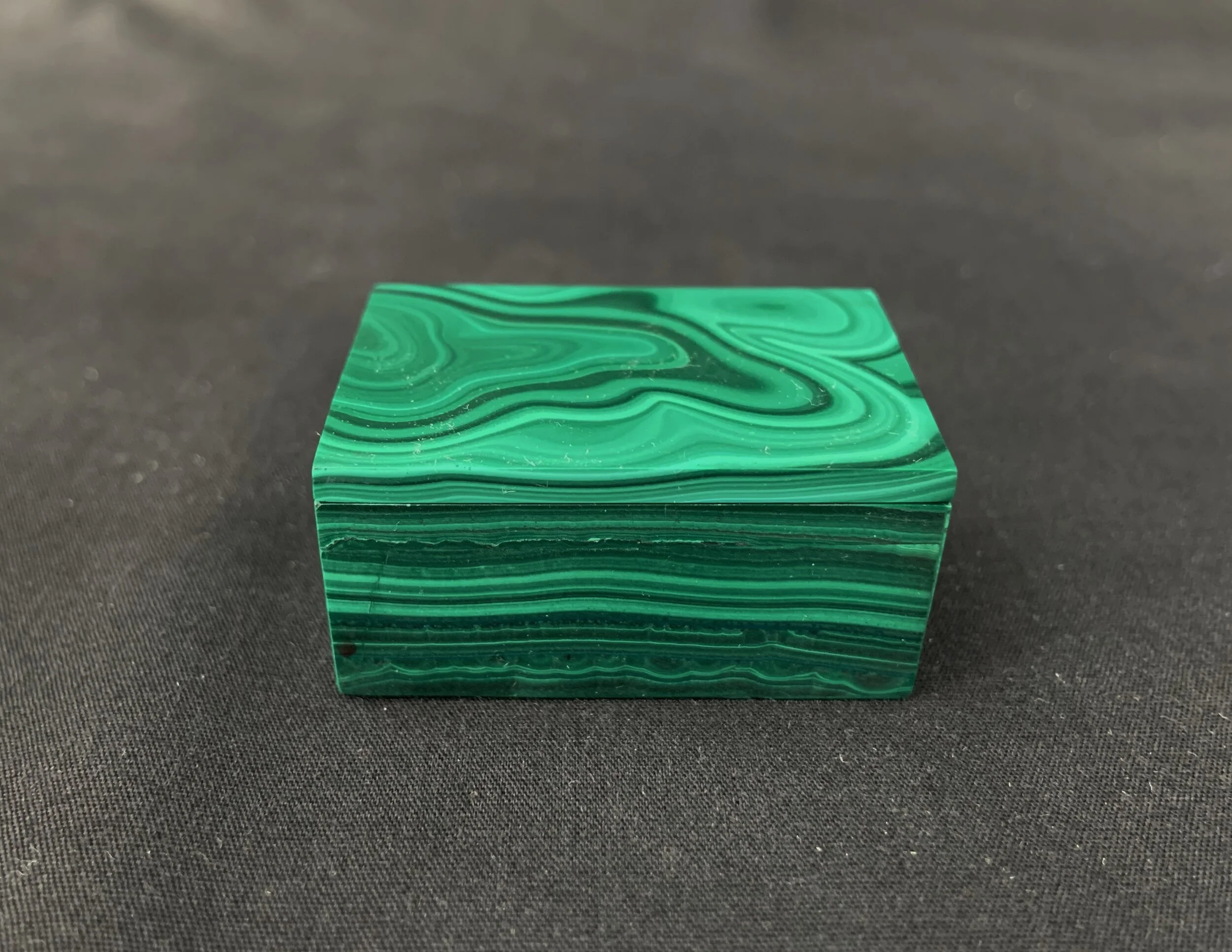 Natural Treasures Minerals and Fossils, Austin, Texas, malachite box from Congo, Zaire (Copy)