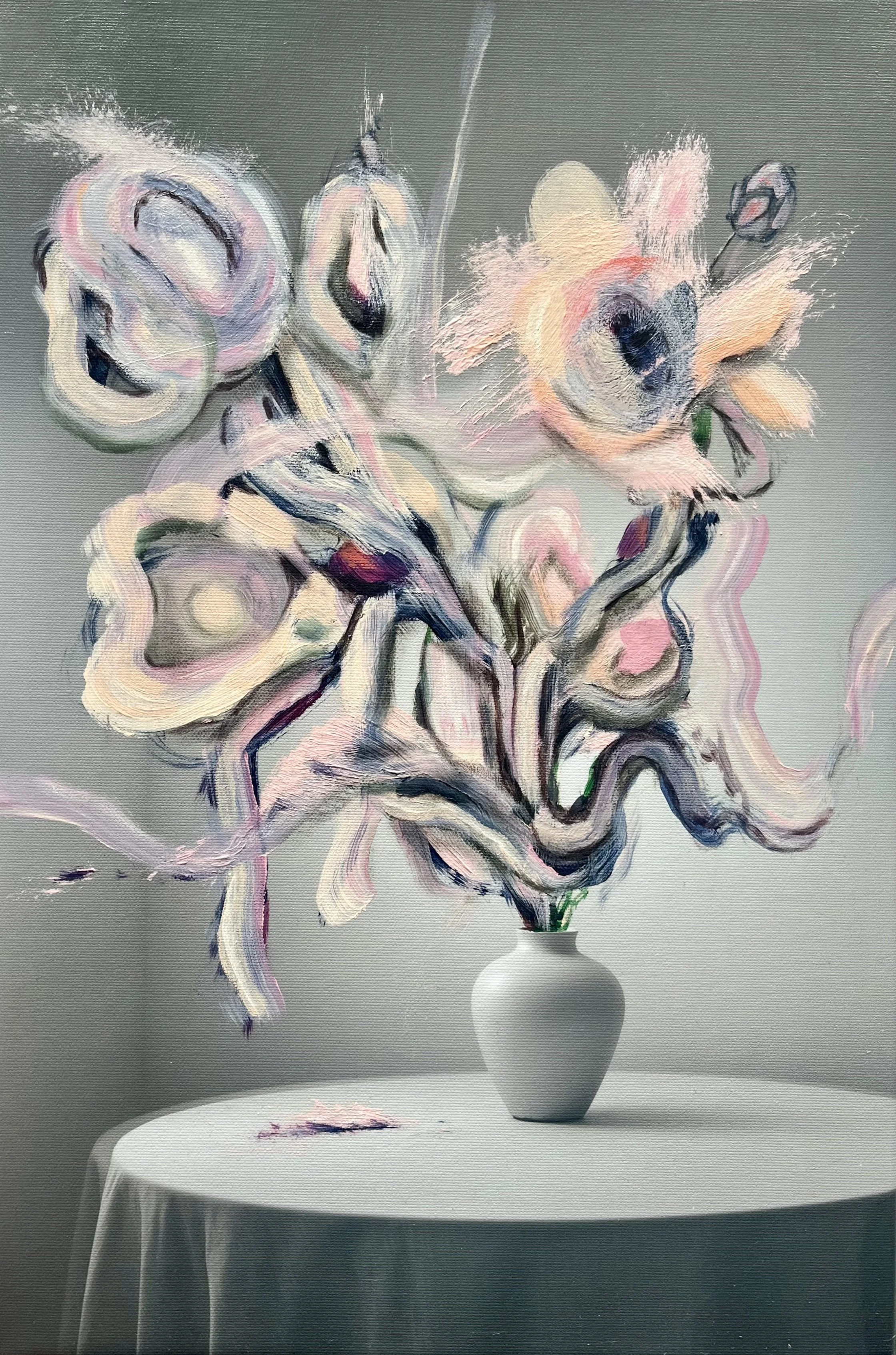 "Twisted Love", pigment print, acrylic on canvas, 45 x 30 cm