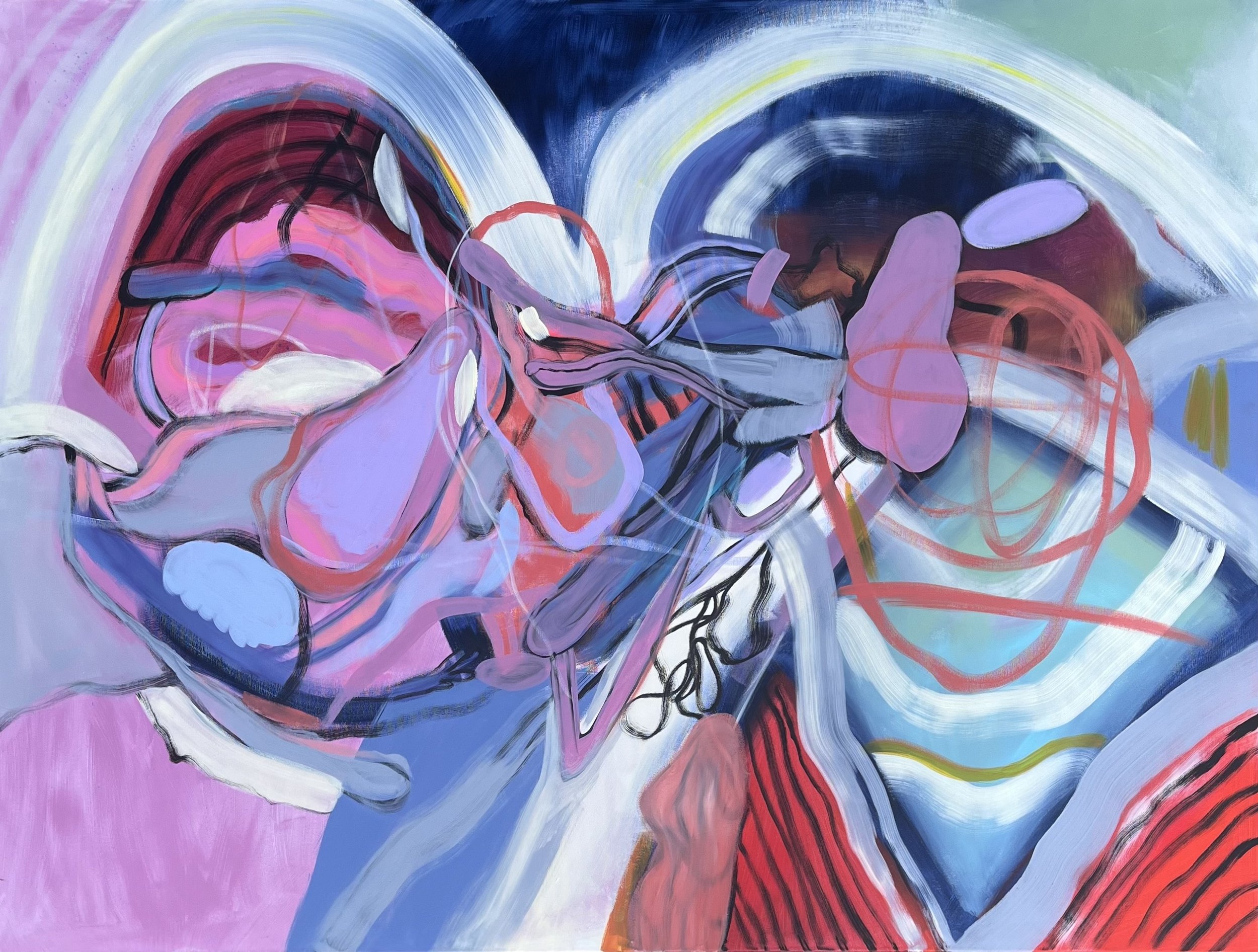 “Situationship”, 2024, acrylic on canvas, 120 x 160 cm