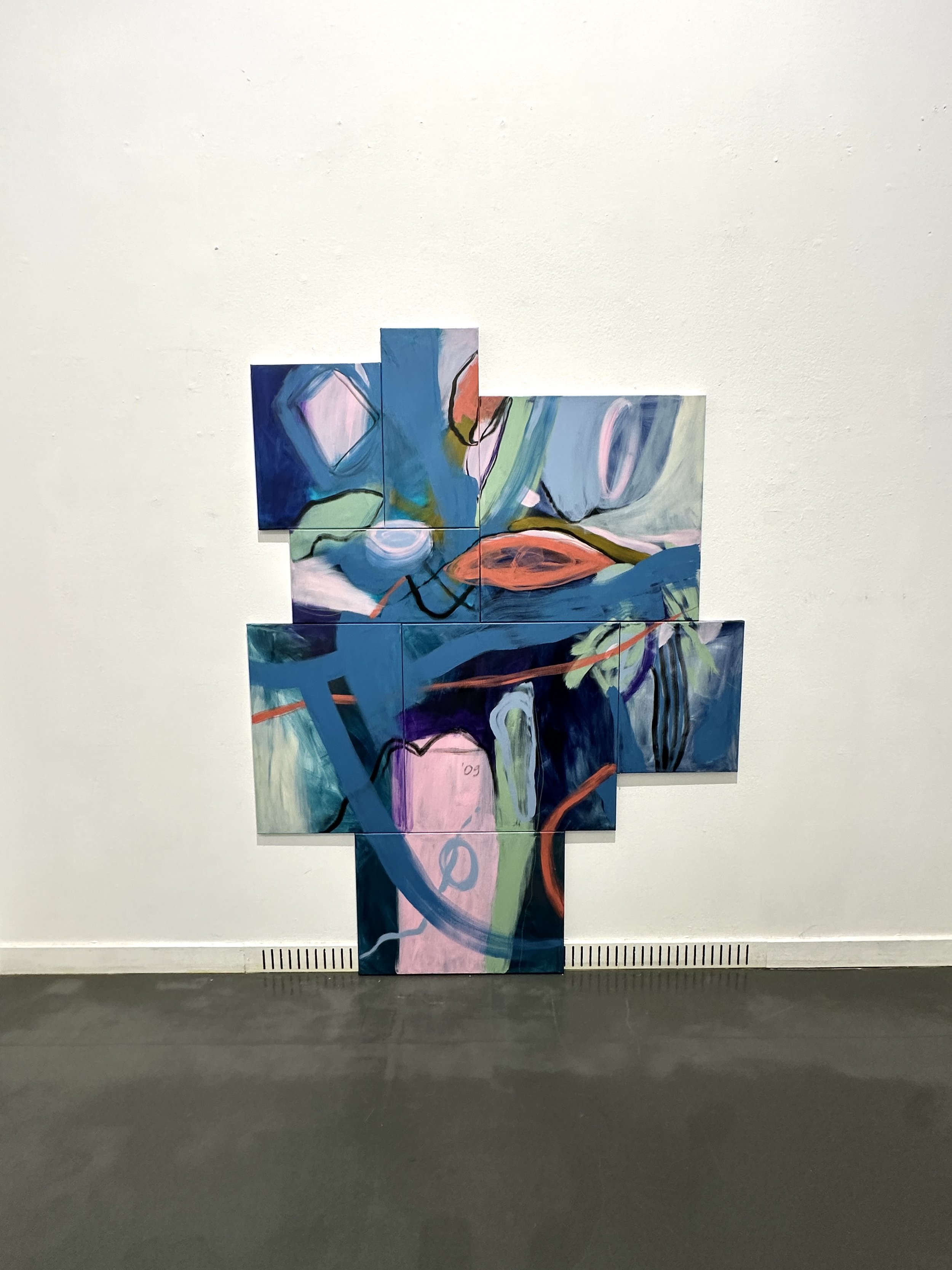 “Highly personal”, 2024, acrylic on canvases, 220 x 160 cm