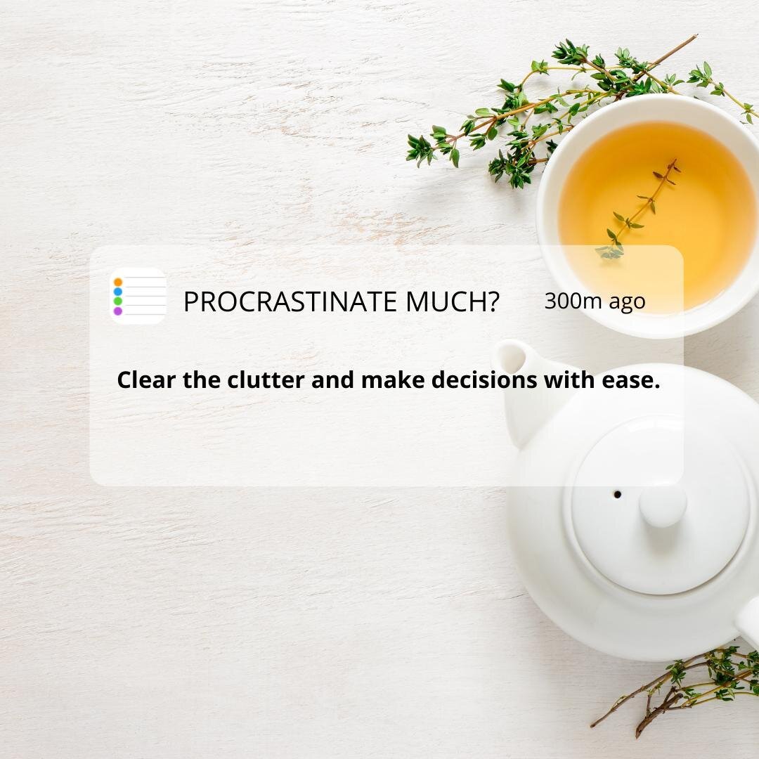 Are you struggling to make decisions or move a big project forward? 🤔

According to a study published in Psychology Today in the June issue of 2018, clutter leads to indecision &amp; procrastination. 💡

Take the first step to a life of purpose and 